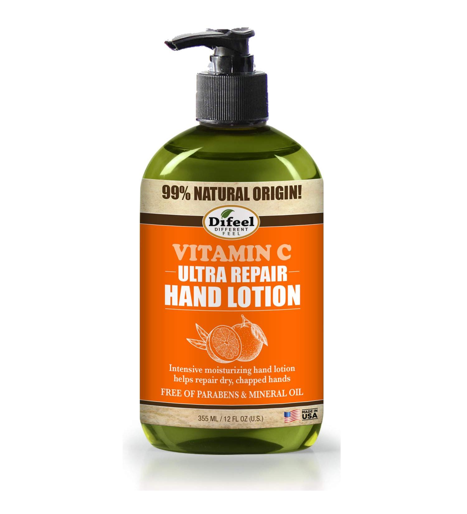 Difeel Vitamin C Ultra Repair Hand Lotion 12 oz - Nourishing Hydrating & Anti-Aging Moisturizer - International Shipping Available - Buy Online on GoSupps.com