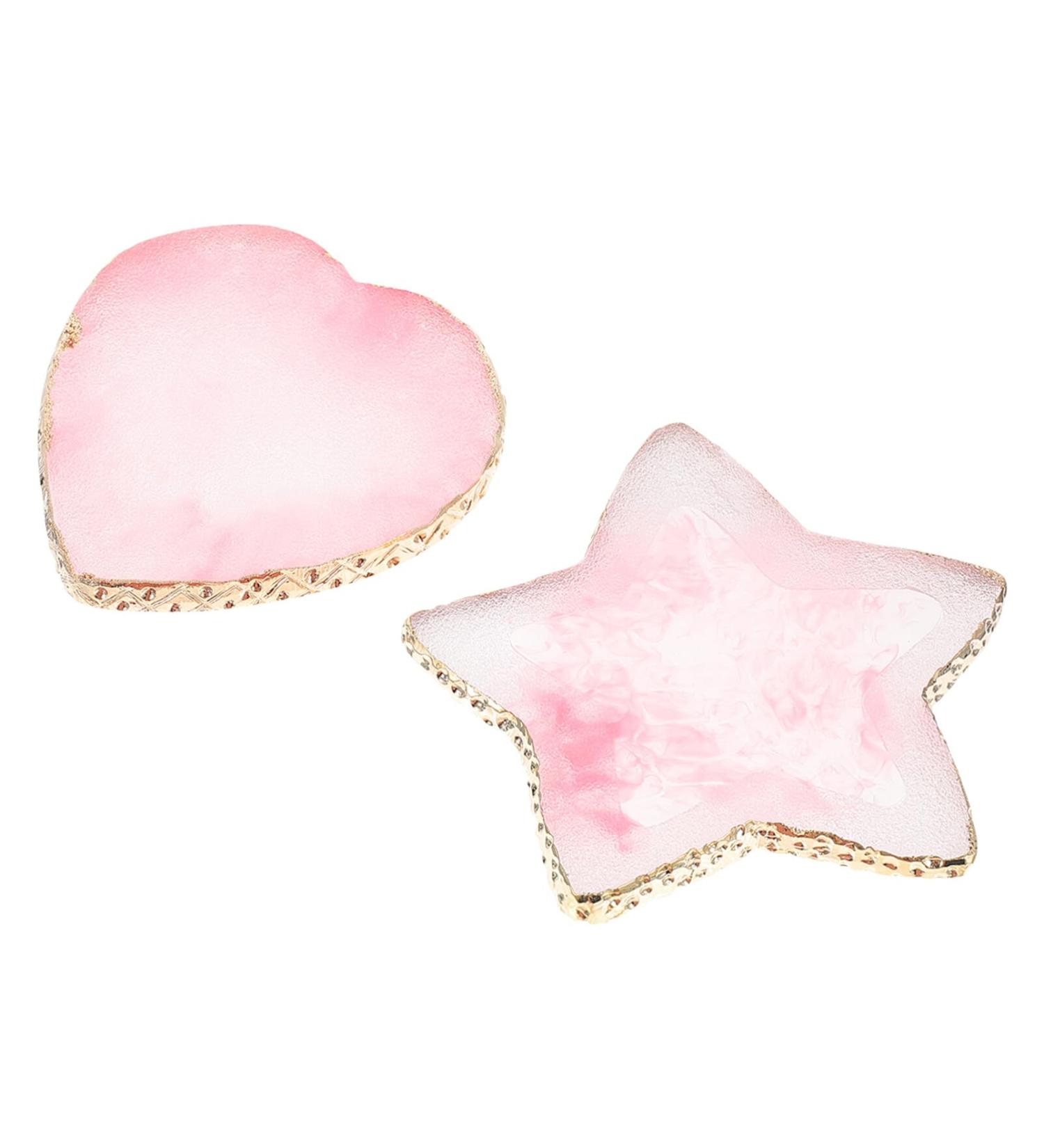 2 x Star Heart Resin Nail Color Palette for Art & Makeup - Perfect for Women & Girls - Buy Online on GoSupps.com
