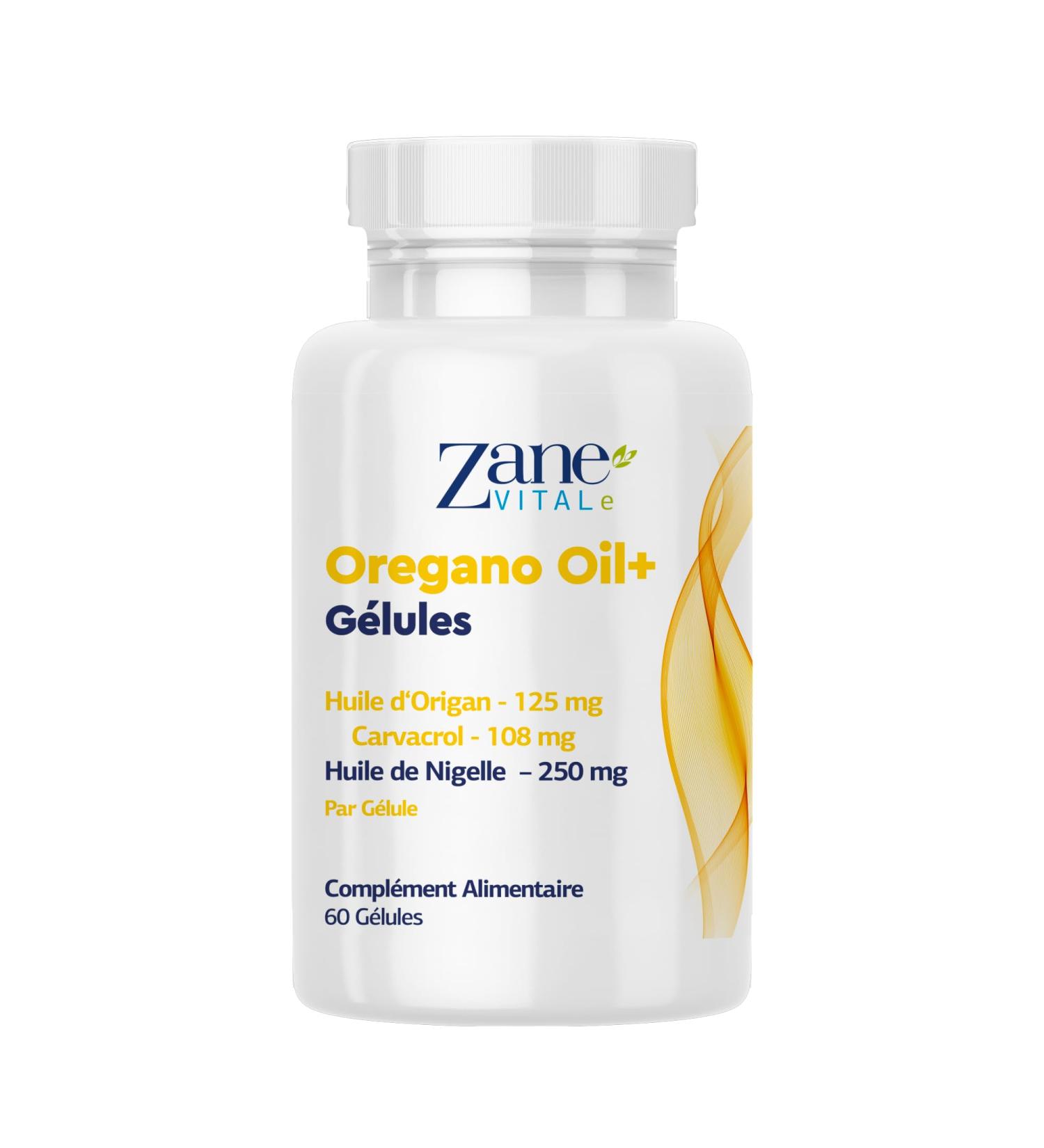 Zane Oregano Oil+ G lules d'huile d'origan et d'huile de nigelle avec carvacrol et thymoquinone Compl ment alimentaire. Sans OGM sans gluten 60 g lules de Zane Vital. - Buy Online on GoSupps.com