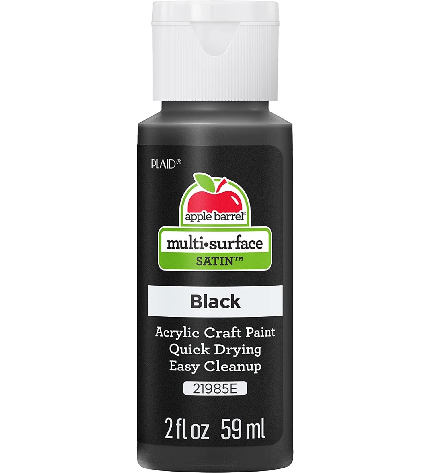 Apple Barrel Multi Surface Acrylic Paint - Black 2oz - Buy Online on GoSupps.com