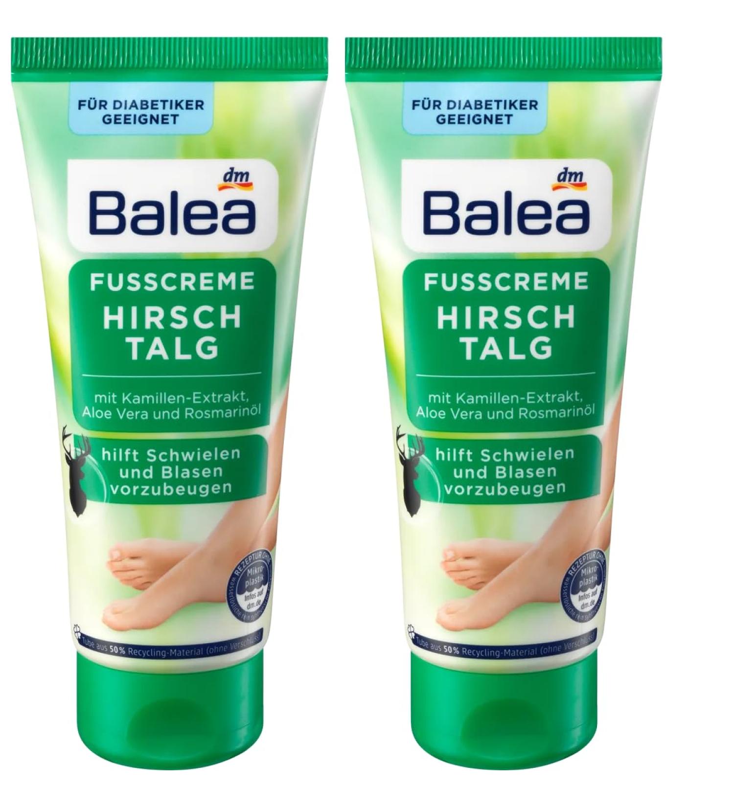 Balea Foot Cream with Tea Tree Oil 100ml (2 Pack) - German Foot Care for Healthy Skin | International Shipping - Buy Online on GoSupps.com