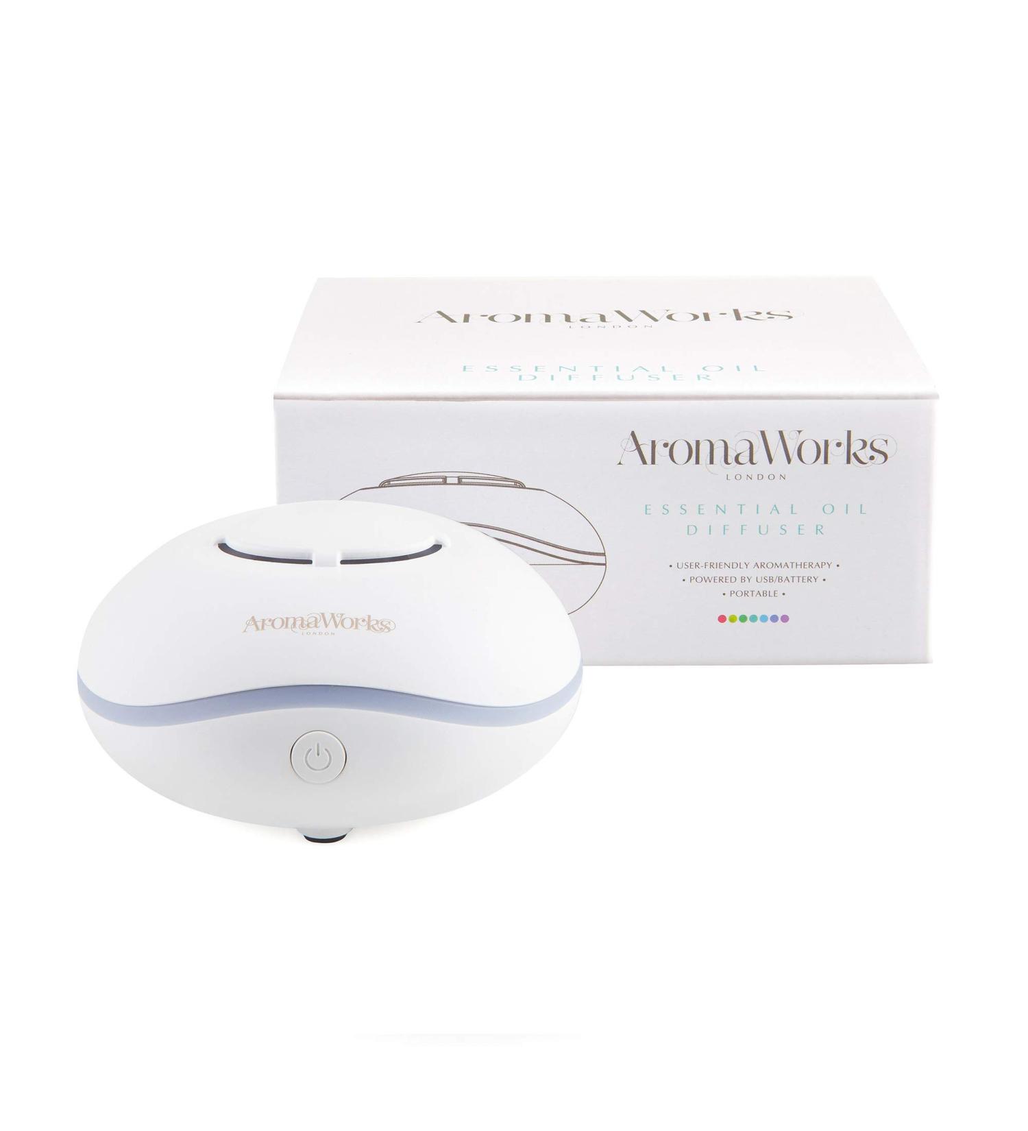 Aromaworks Essential Oil Diffuser USB - Portable Diffuser with Soft LED Light for Relaxing Ambience - Fills Room with Sensual Fragrance - Easy to Use Travel-Friendly - Perfect for Home & Office - Buy Online on GoSupps.com