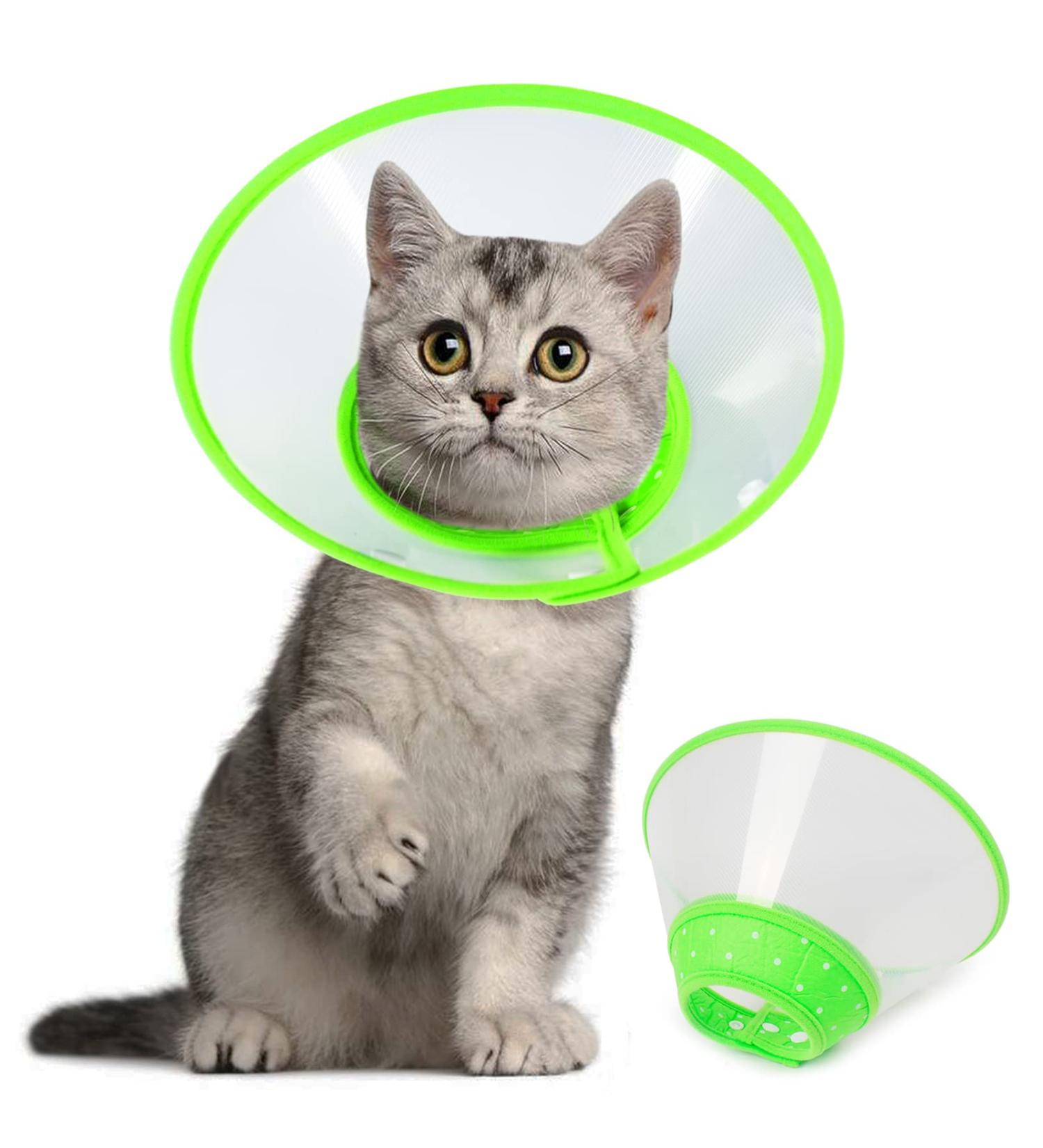 Vivifying Pet Neck Brace - Adjustable Lightweight Protective Collar for Puppies Small Dogs & Cats (11.9-14.4 cm Green-S) | International Shipping - Buy Online on GoSupps.com