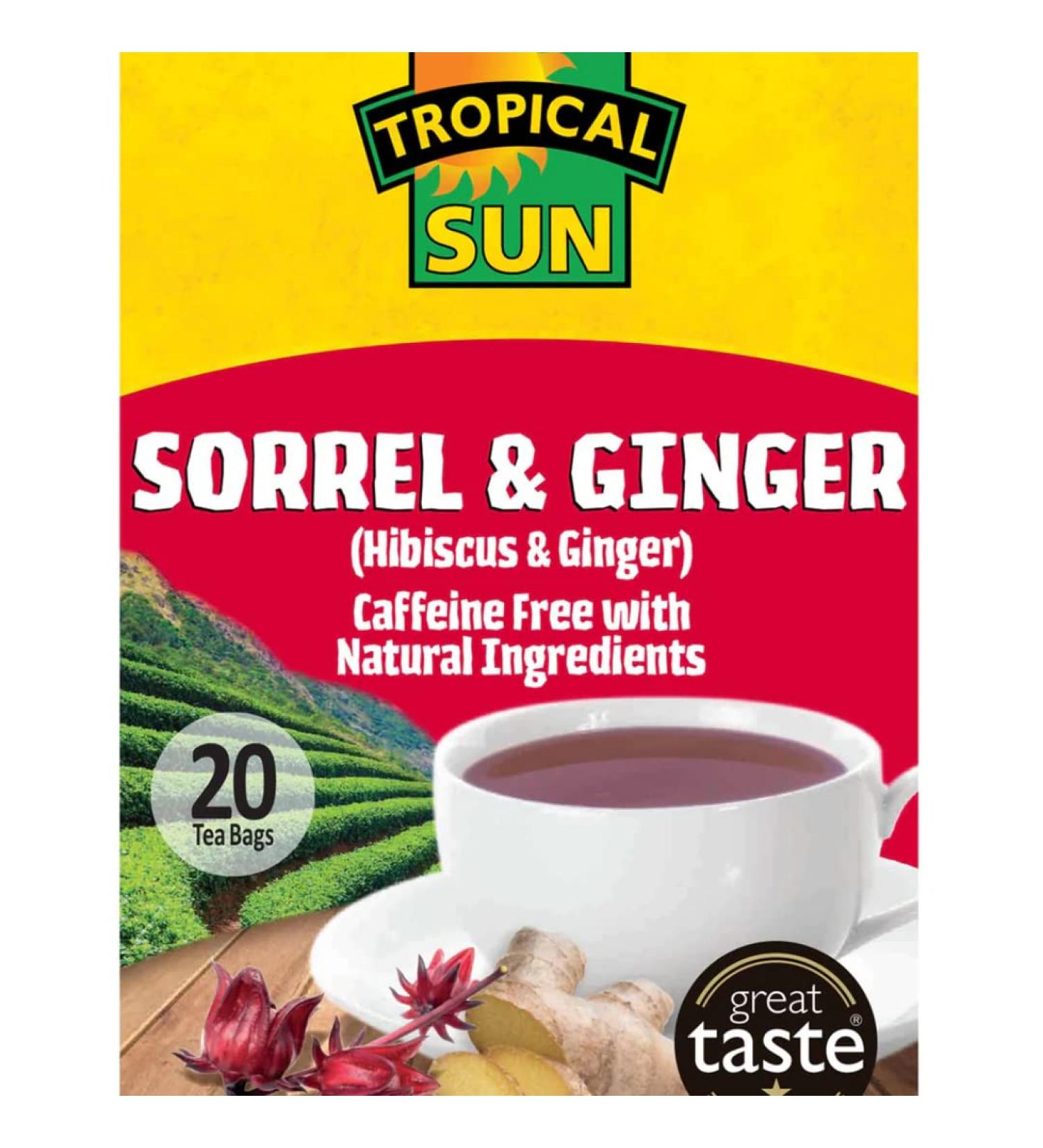 2 x Tropical Sun Sorrel Ginger Tea 6 x 40g