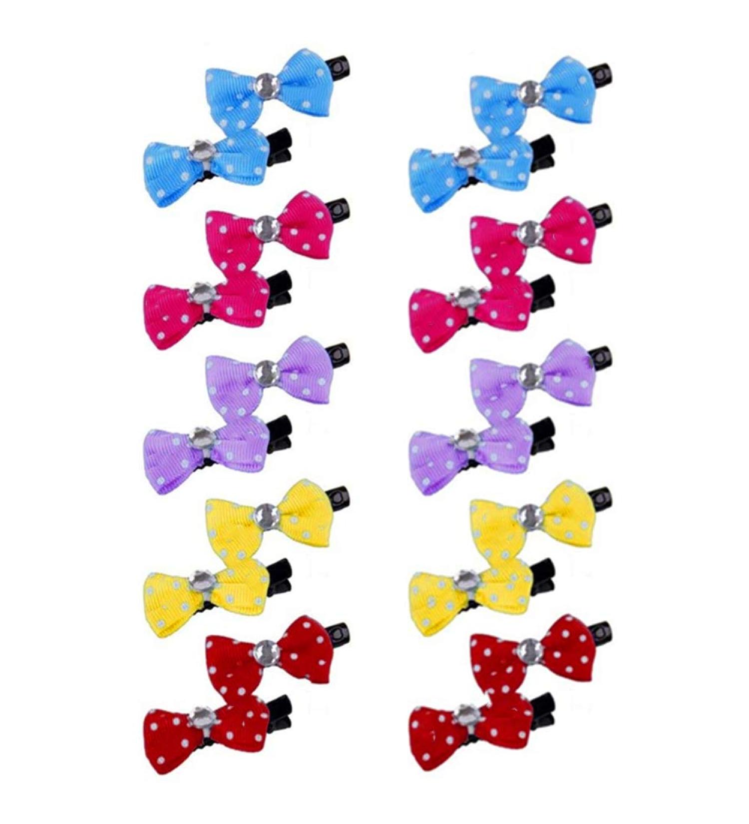 NA NA 20Pcs Dog Hair Bows Hair Clips Bow Pattern Hair Clips Set Pet Dog Cat Hairpin Pet Grooming Products Puppy Grooming Hair Accessories for Puppies Cats and Other Small Pets (Random Color) - Buy Online on GoSupps.com