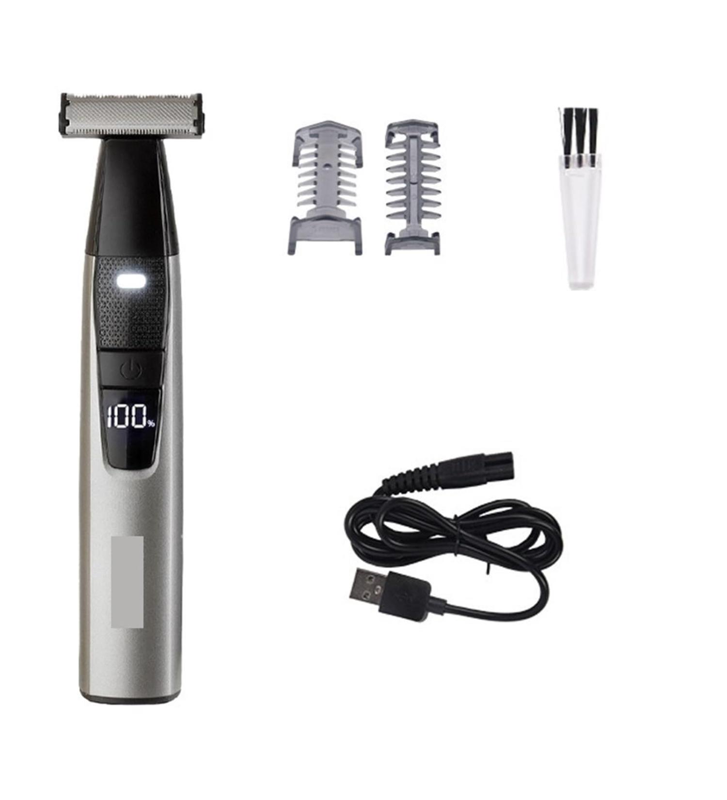 Buy Portable Electric Shaver & Full Body Trimmer | USB T-Blade Razor for Men & Women - LED Digital Display Washable - Buy Online on GoSupps.com