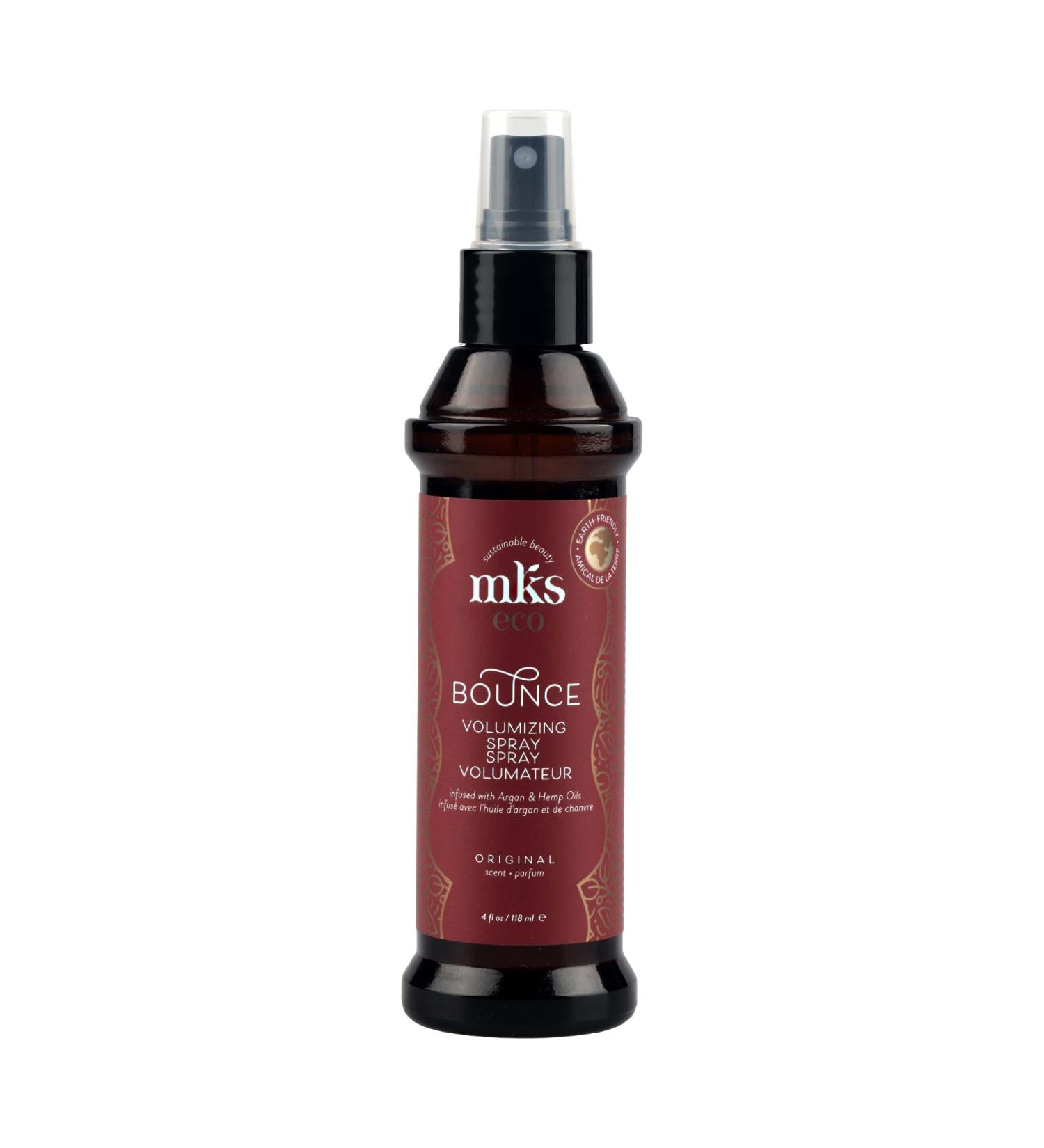 MKS eco Bounce Original Scent - 4 fl oz - Volumizing Spray - Natural-Looking Weightless Volume - Moroccan Argan Oil Hemp Seed Oil & Panthenol - Vegan & Cruelty Free - Buy Online on GoSupps.com