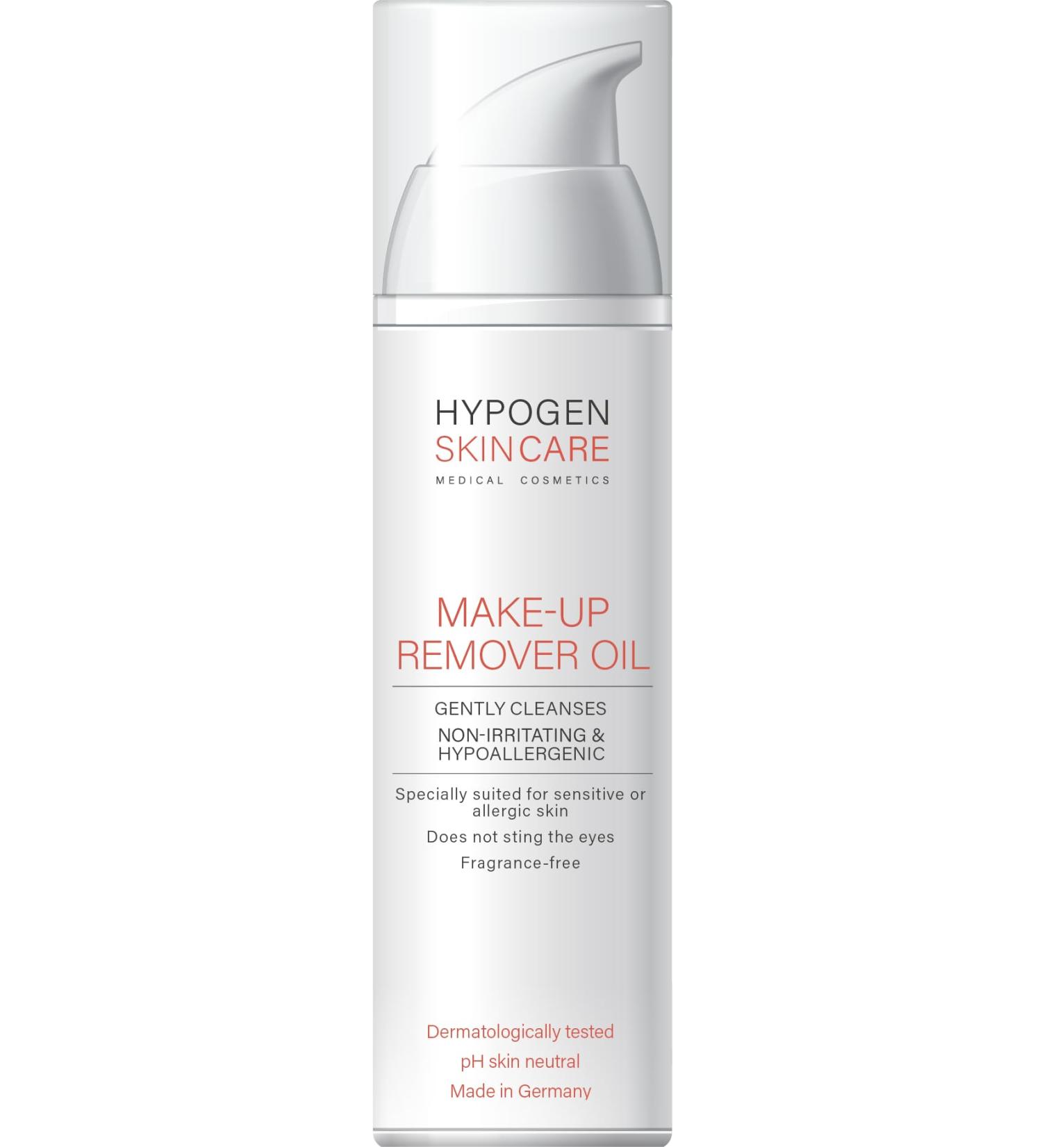 HYPOGEN CARE Makeup Remover Oil | Nourishing hypoallergenic and absolutely irritation-free makeup remover | Organic MCT oil base - Buy Online on GoSupps.com