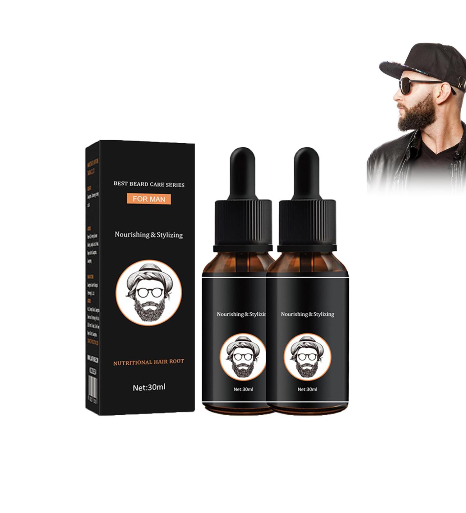 Dyceittdia 2PCs Beard Oil for Men - Natural Beard Care & Moisturizing Essential Oils (30ml x 2) - Buy Online on GoSupps.com