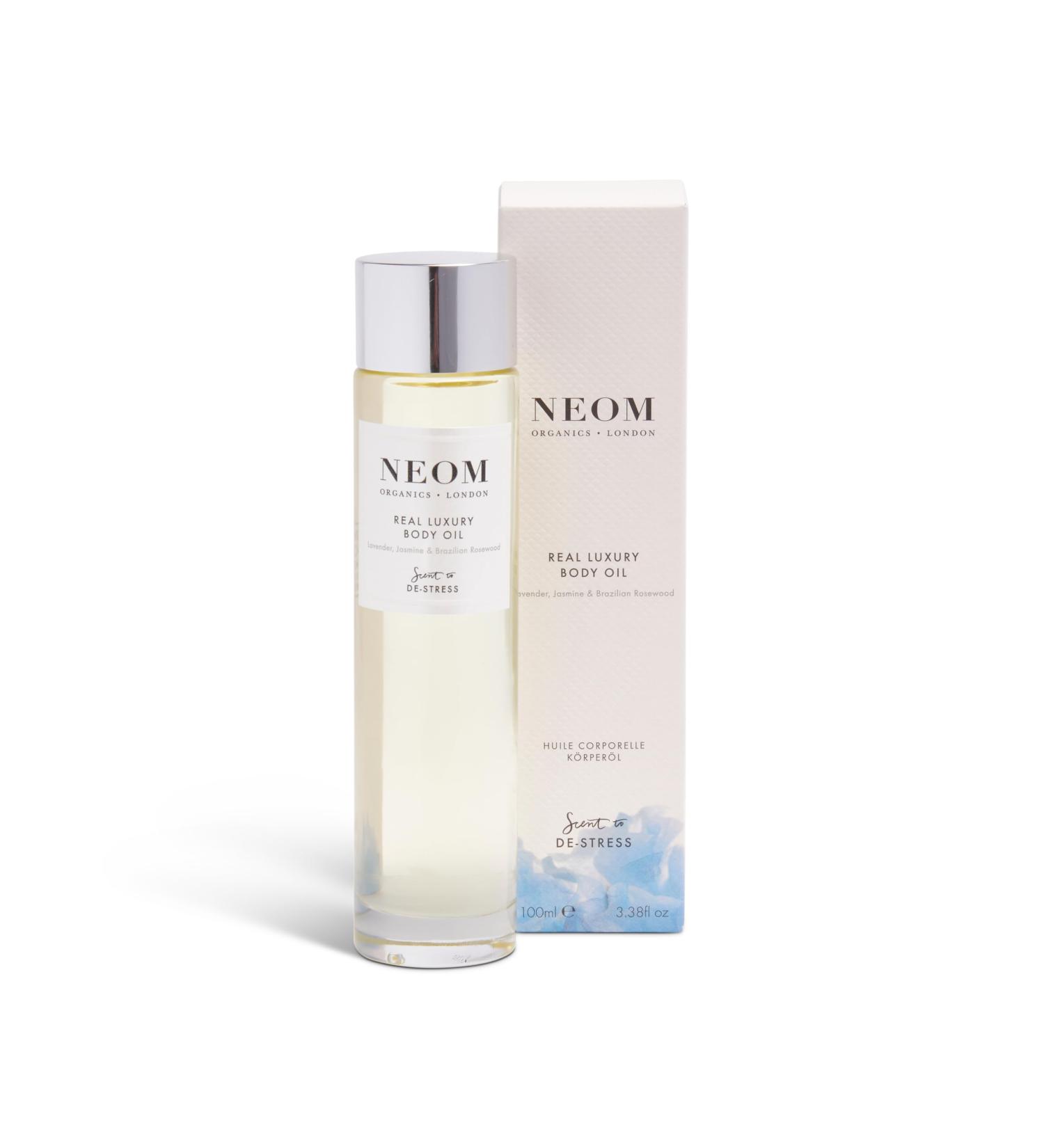 NEOM- Real Luxury Body Oil 100ml | Lavender & Rosewood Essential Oil | Hydrate & Nourish | Scent to De-Stress - Buy Online on GoSupps.com