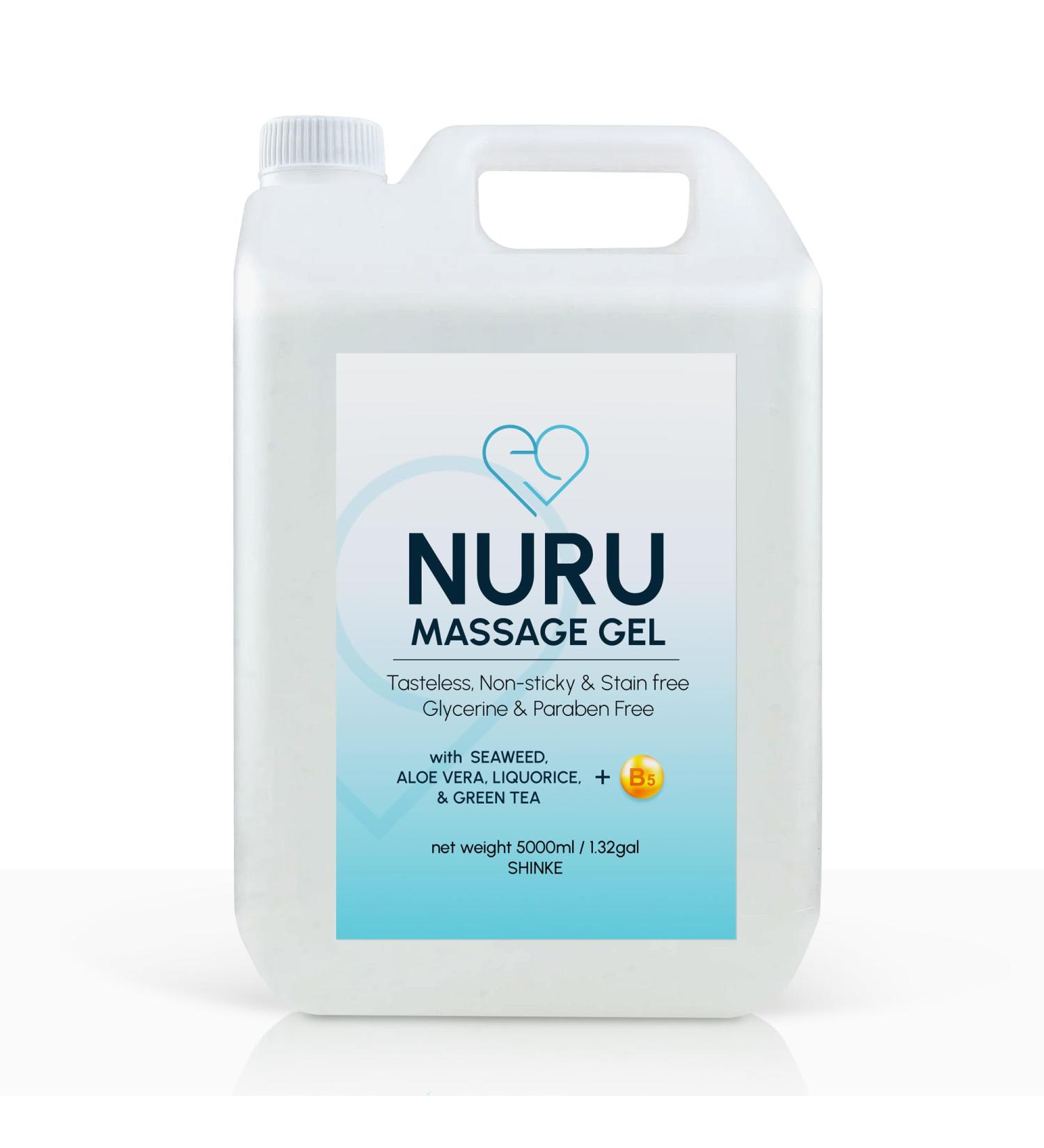 Japanese Nuru Massage Therapy Gel - Aloe Vera Seaweed Green Tea & Vitamin B5 (1.32 Gal) - International Shipping - Buy Online on GoSupps.com