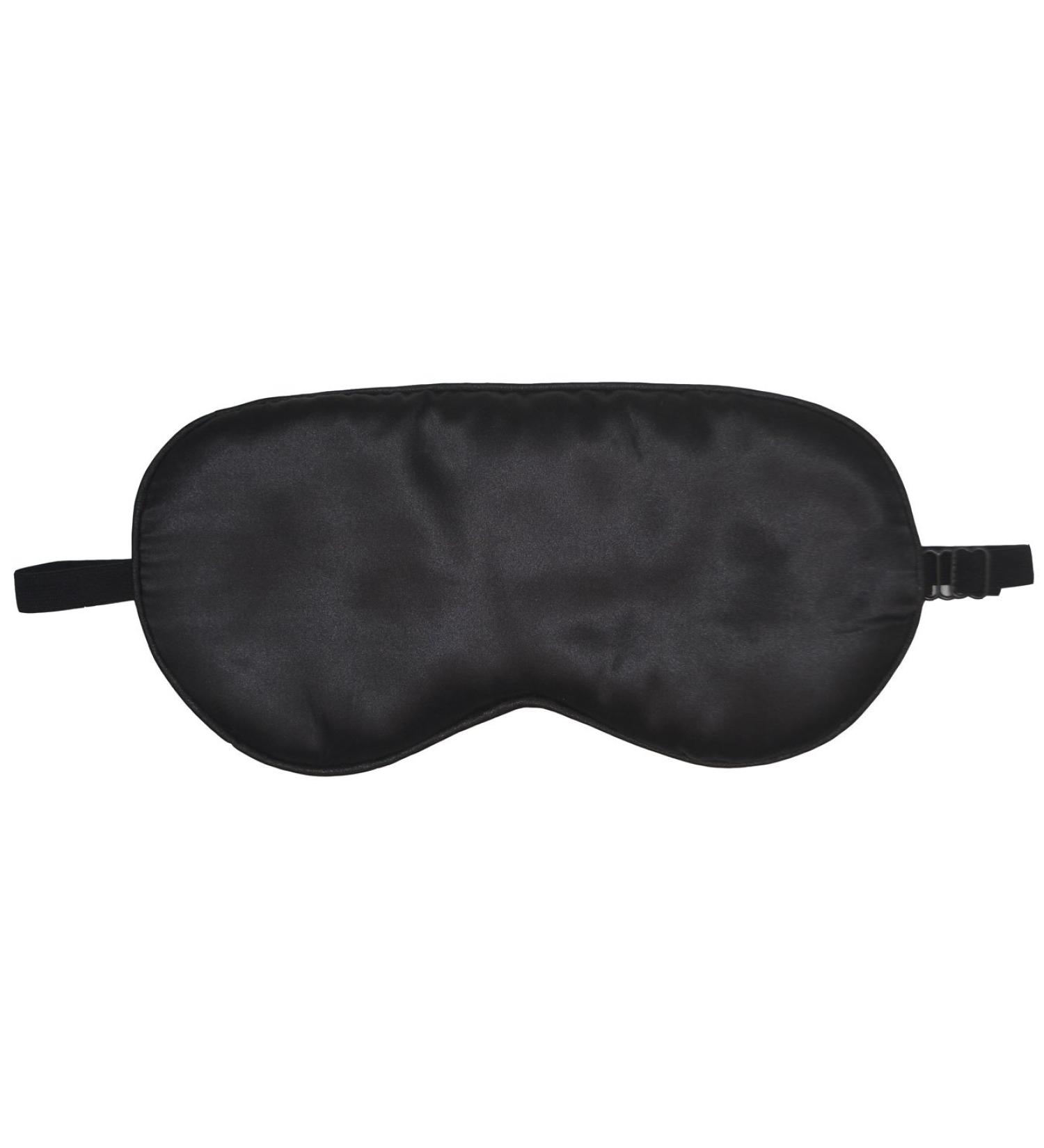 Soft Silk Sleeping Eye Mask Cover Eyeshade (Black)