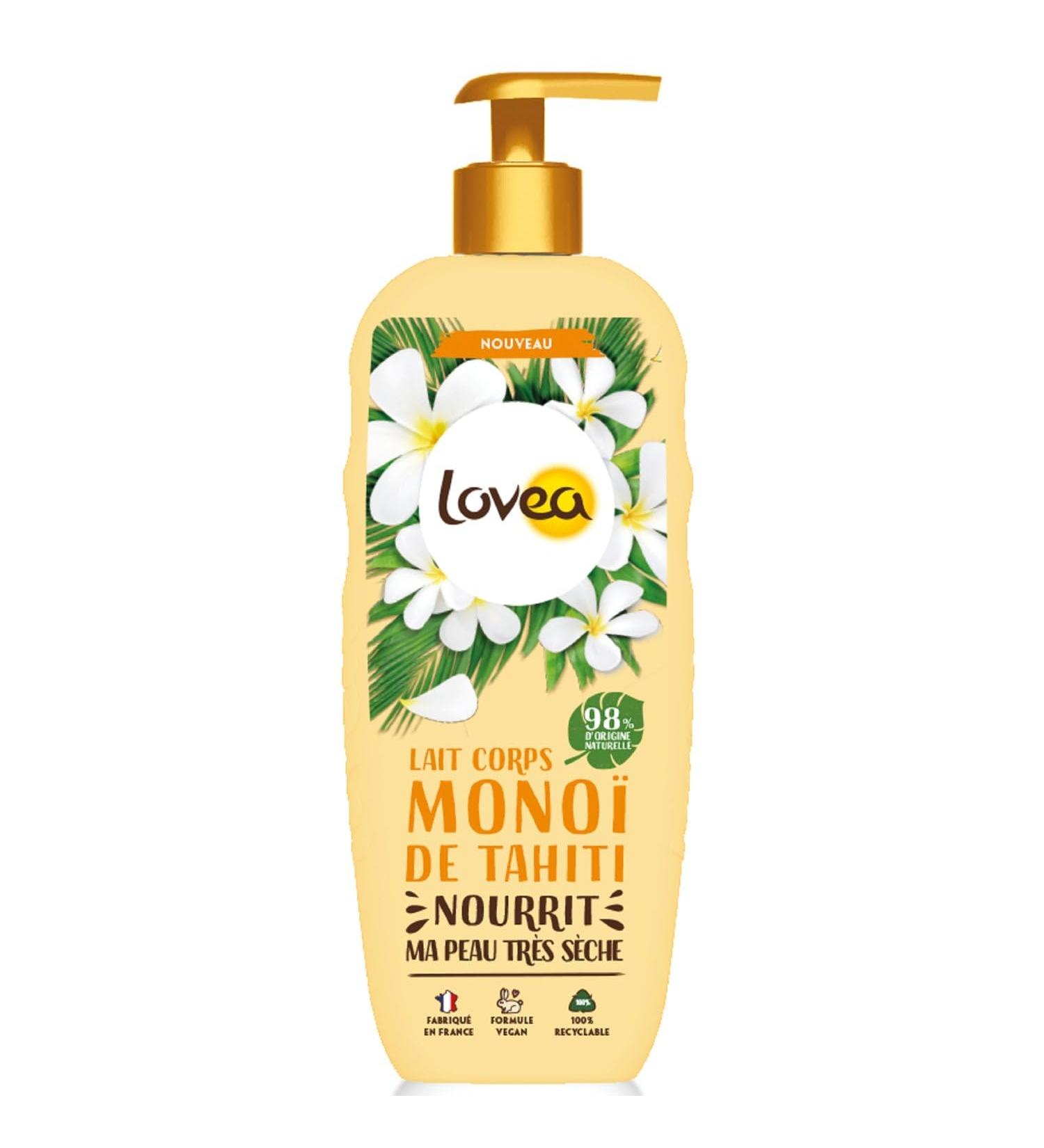 LOVEA Lait Corps Hydratant Mono de Tahiti Douceur Exotique et Confort Longue Dur e (250 mL) - Lot de 3 - vendu par Lot
