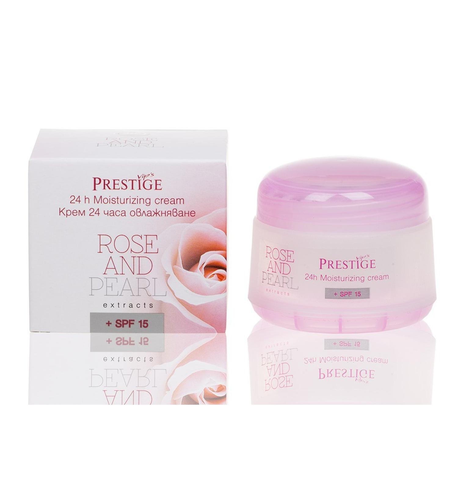 Buy Bulgarian Rose Oil & Pearl Extracts 24Hr Hydration Face Cream - 50ml | Best Moisturizer for Glowing Skin - Buy Online on GoSupps.com