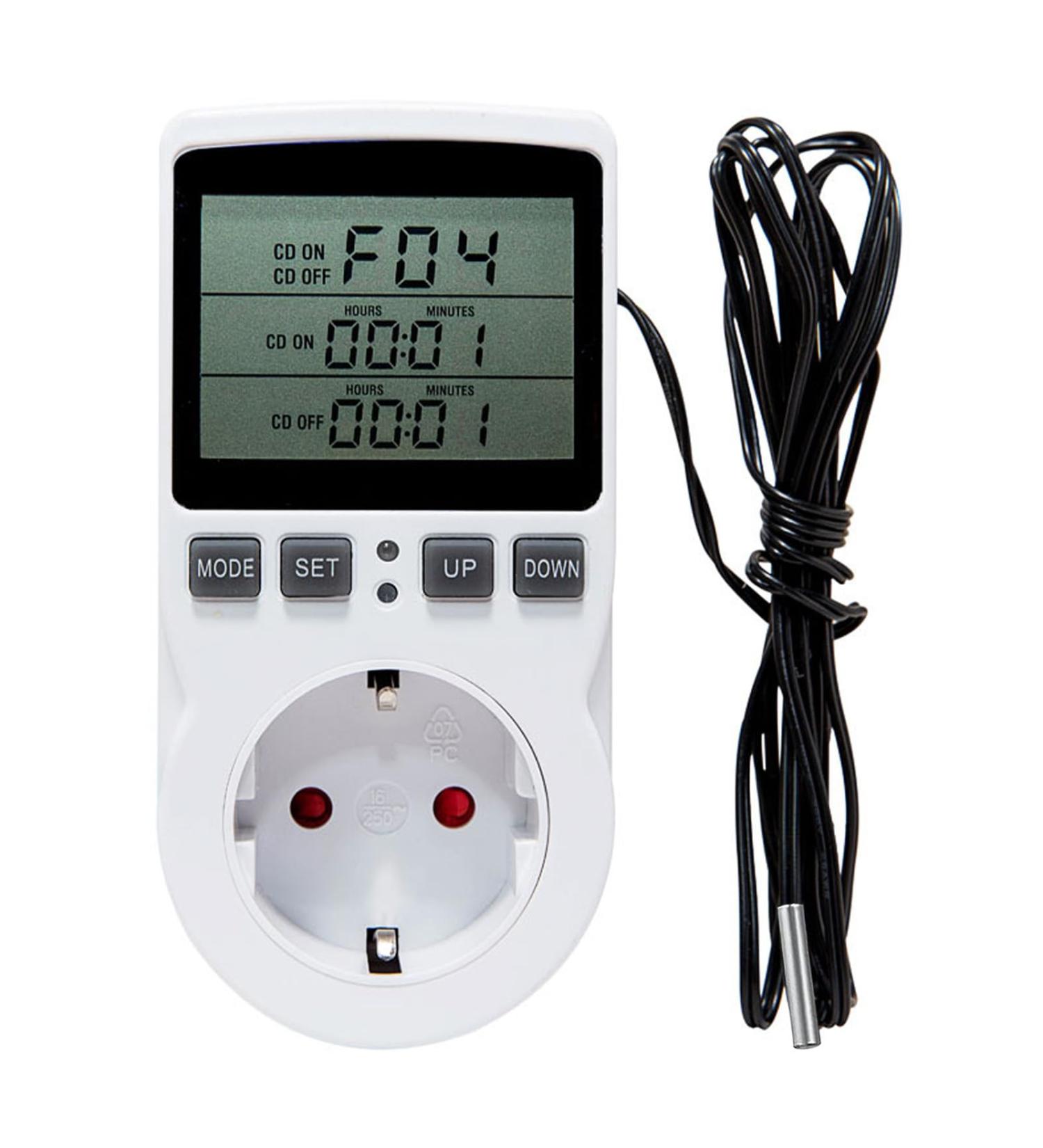 Temperature Controller Socket 230V - Digital Thermostat with Timer for Greenhouses Terrariums & Aquariums | Ideal for Seed Germination & Climate Control - Buy Online on GoSupps.com