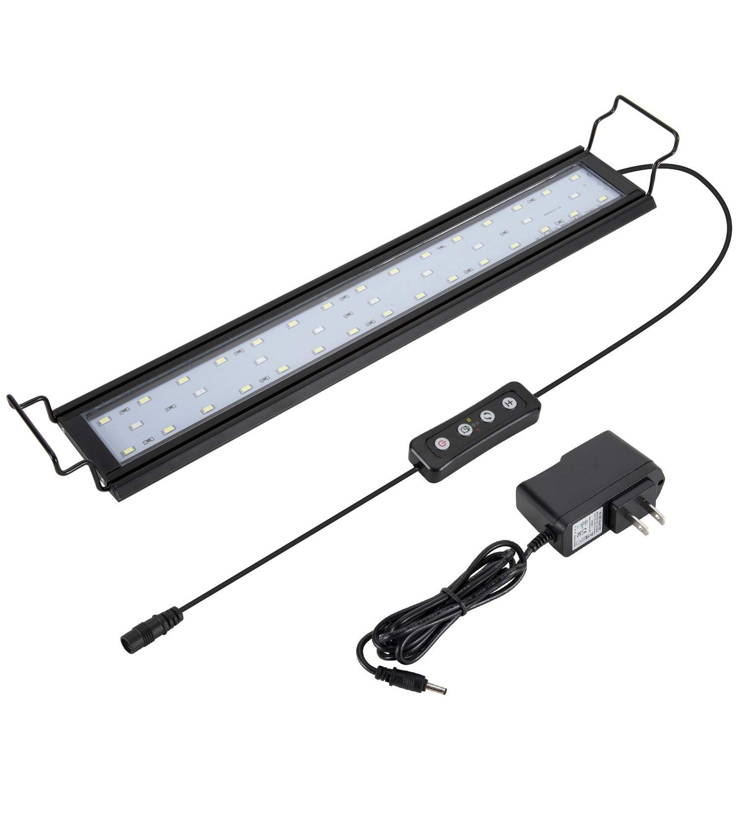 Hygger Full Spectrum Aquarium Light | 14W External Controller, White Blue Red LEDs, Aluminium Alloy Shell | Freshwater Fish Tank (18-24 inch) - Buy Online on GoSupps.com