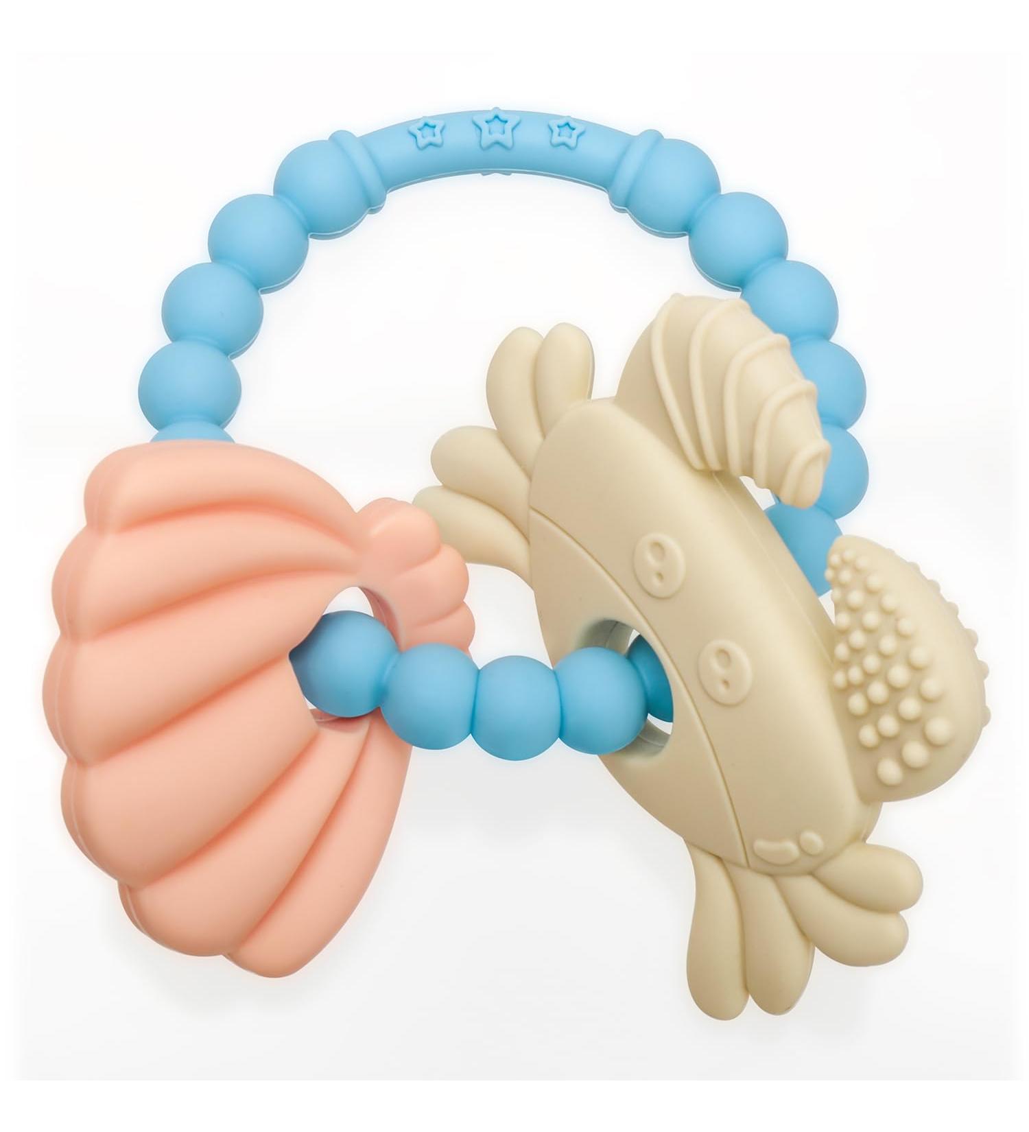 Bite Ring Toys for Babies - BPA-Free Silicone Teething Toys for 3+ Months - Sensory Molar Toys for Toddlers - Buy Online on GoSupps.com