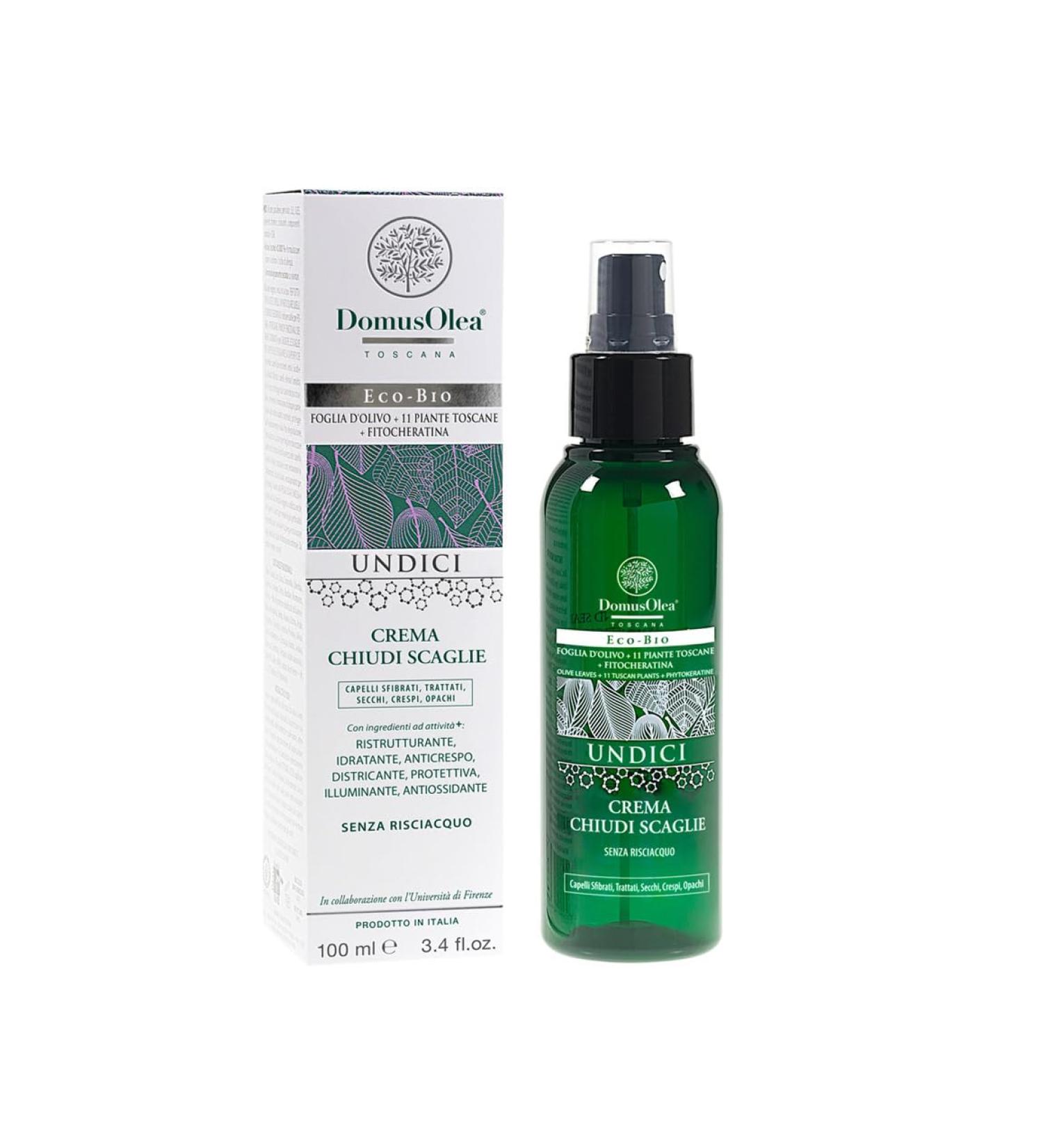 DOMUS OLEA TOSCANA Cr me R paration Fermetures cailles 100 ml peau et cheveux normaux ou tendance s che hydratante d m lante anti-frisottis protectrice r v lateur de luminosit sans rin age