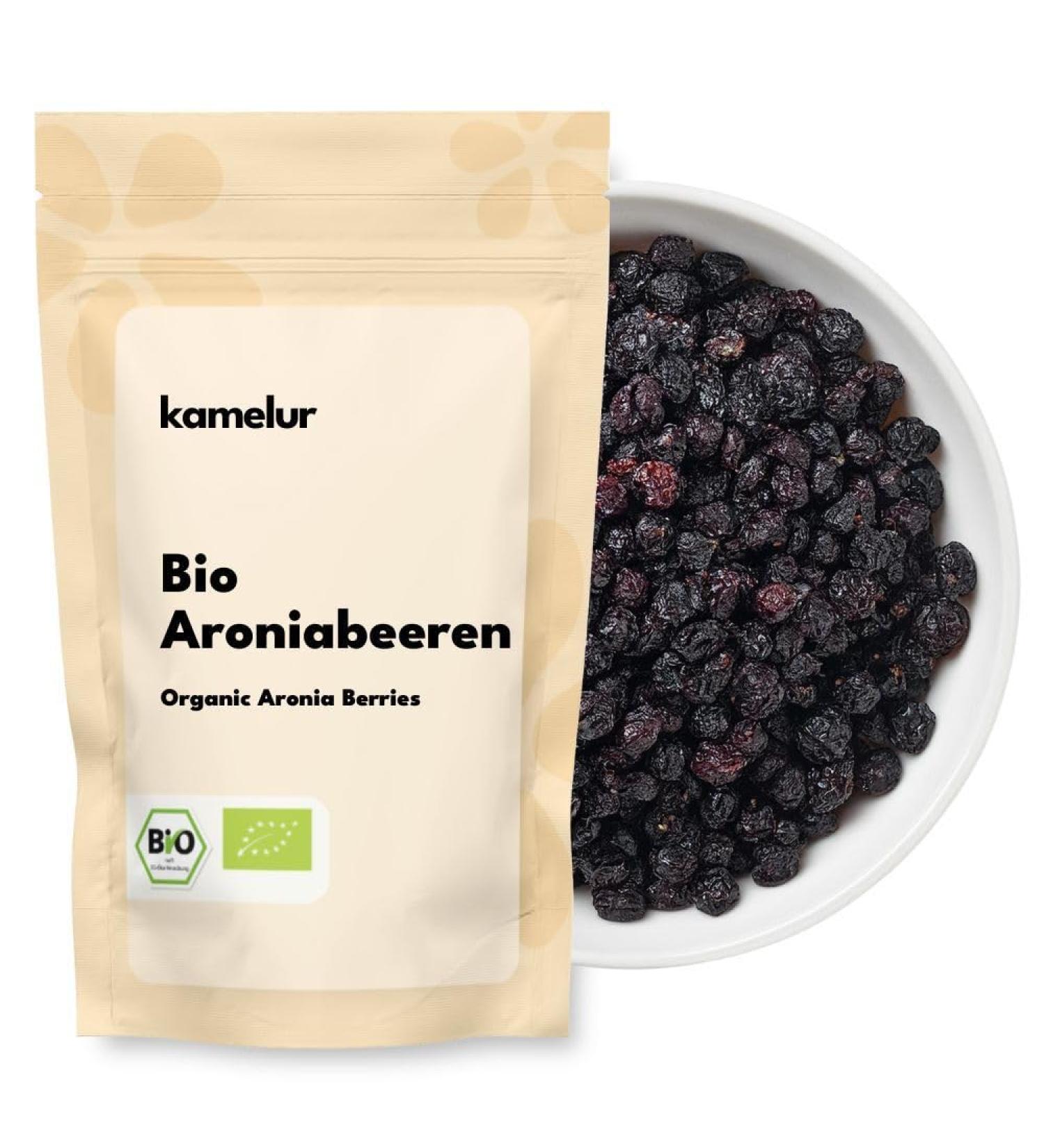 Kamelur Baies d'Aronia BIO non trait es s ch es Issu de l'agriculture UE sans sucre ajout 1 kg (Lot de 1) - Buy Online on GoSupps.com