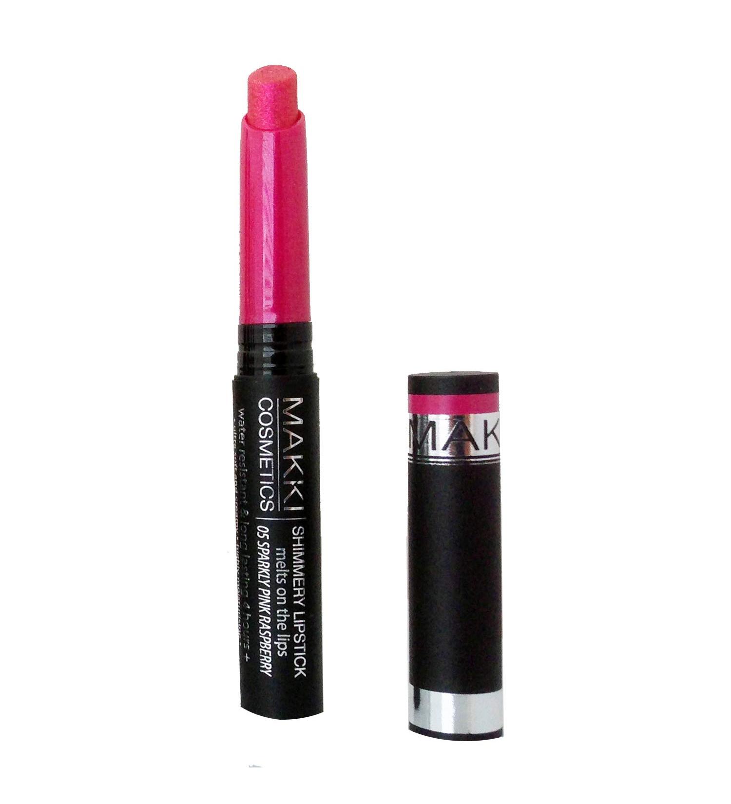  Makki Makki Glossy Lipstick Melts to Lips 5 Sparkly Pink Raspberry - Buy Online on GoSupps.com