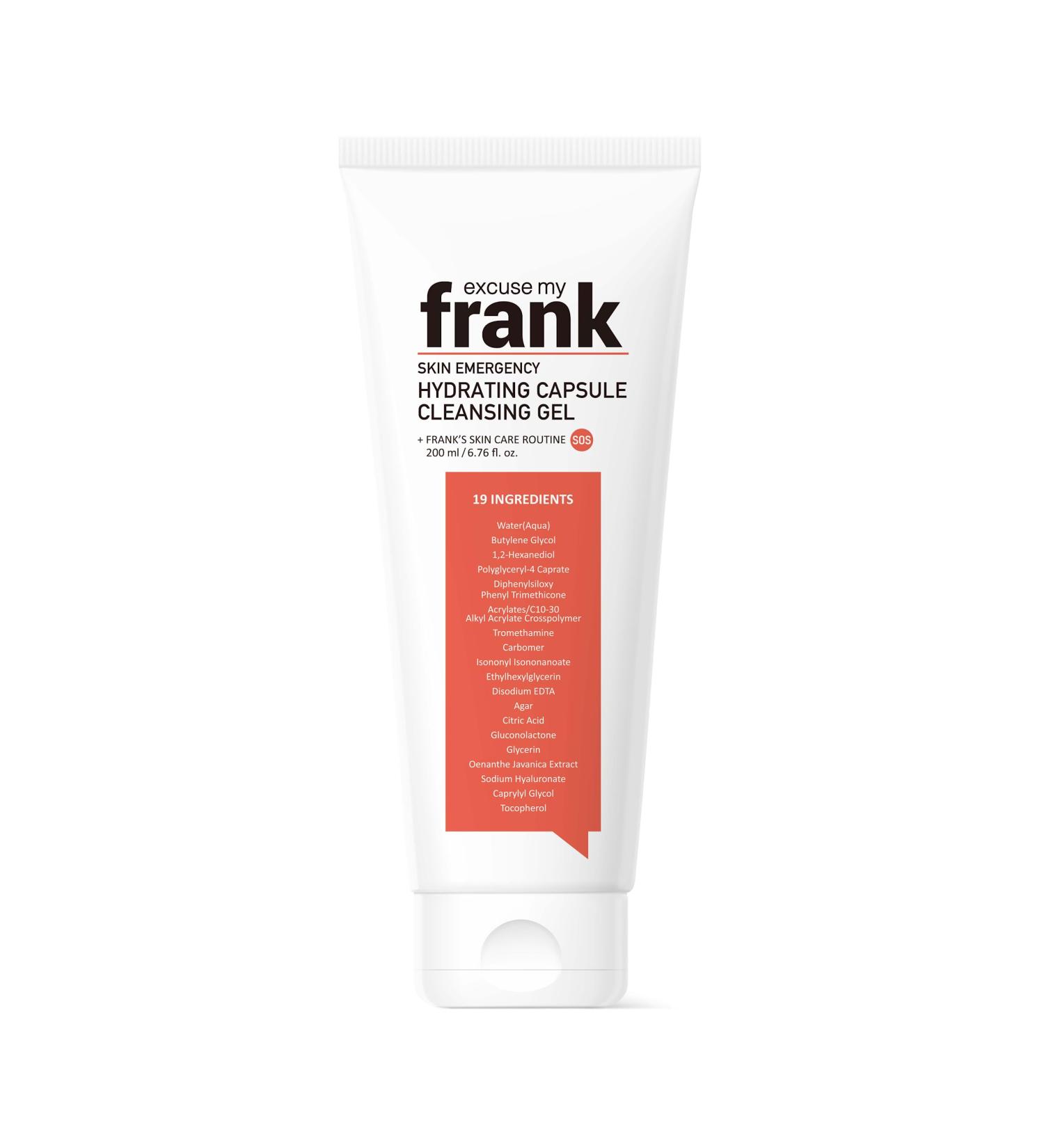 CELDERMA EXCUSE MY FRANK Hydrating Capsule Cleansing Gel 200ml | Sensitive & Acne-Prone Skin | AHA + PHA | Vegan & Cruelty-Free - Buy Online on GoSupps.com