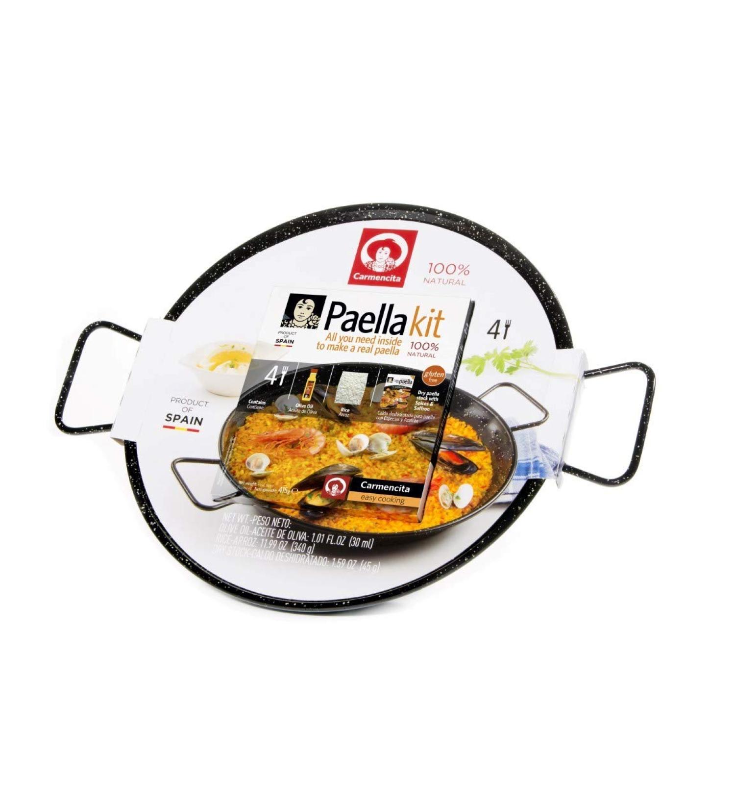 Carmencita Seafood Paella Kit - 4 Portions | Easy-to-Make Spanish Paella - Buy Online on GoSupps.com