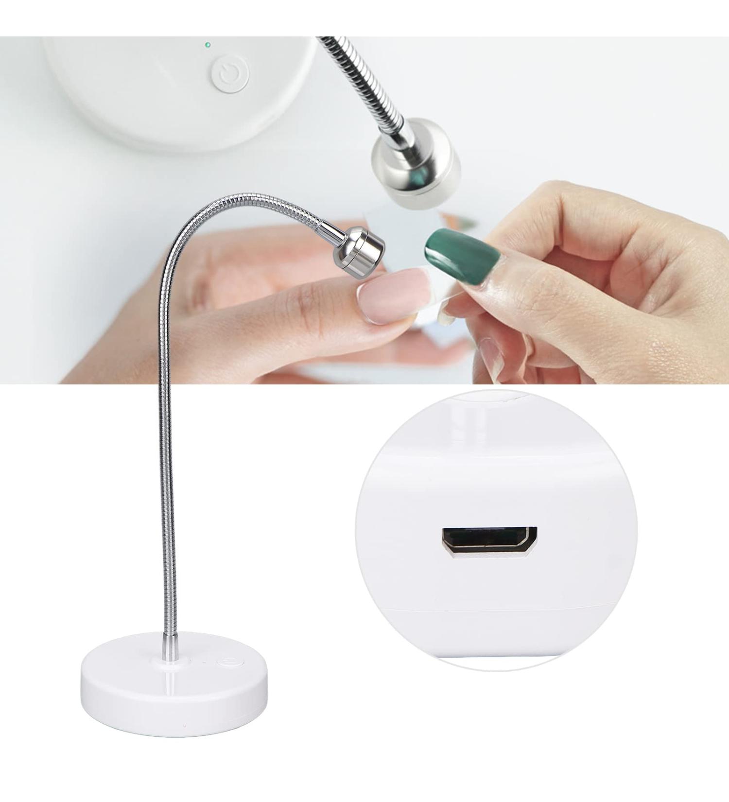 3W Small UV LED Nail Dryer | USB Gooseneck Cure Light for Gel Nails | Quick Dry Nail Extension Lamp - Buy Online on GoSupps.com