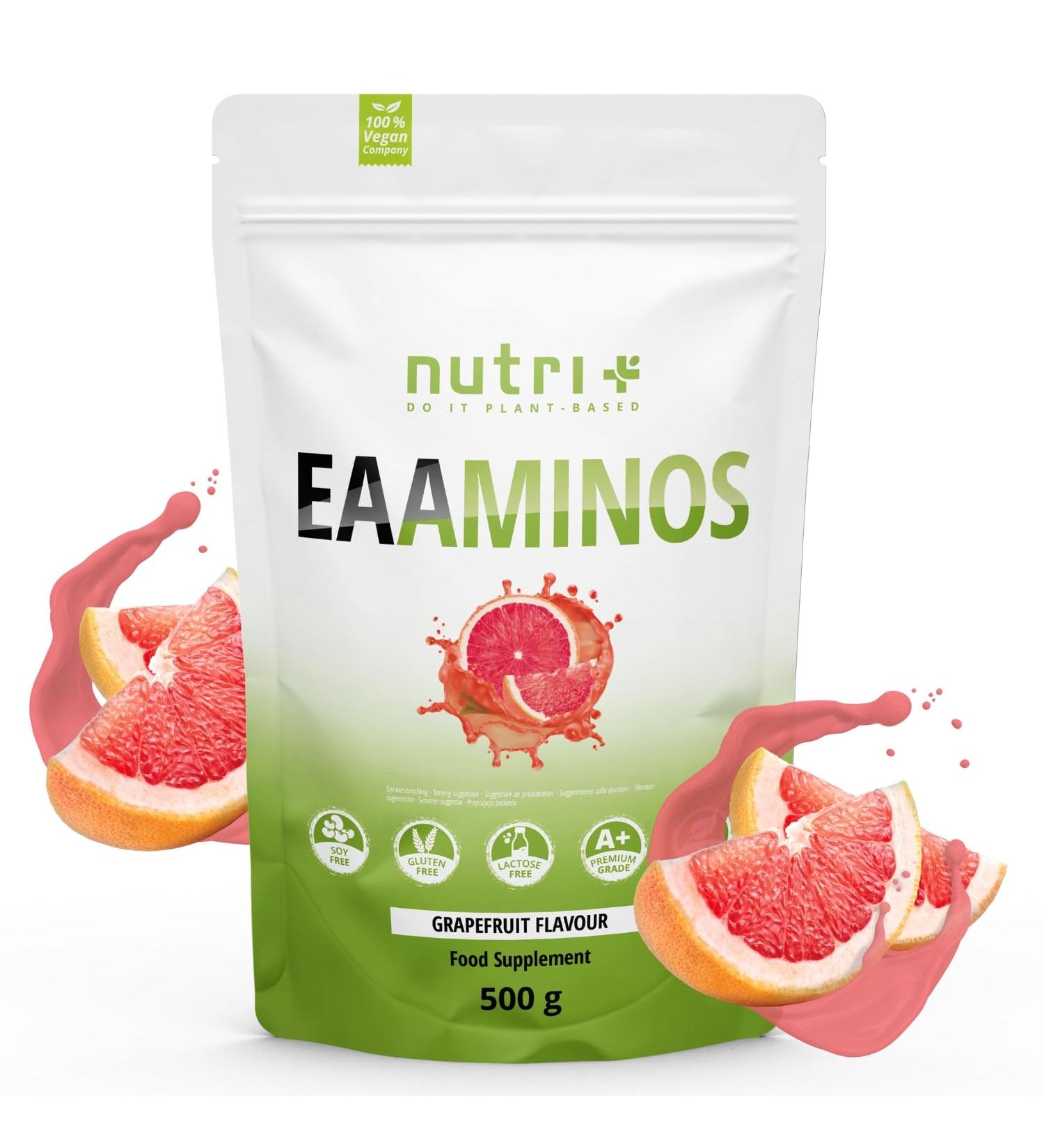 Poudre d'acides amin s Vegan 500g EAA - Haute dose - tous les acides amin s essentiels - Go t de pamplemousse - Instant EAAs Powder - Essential amino acid Pamplemousse 500 g - Buy Online on GoSupps.com