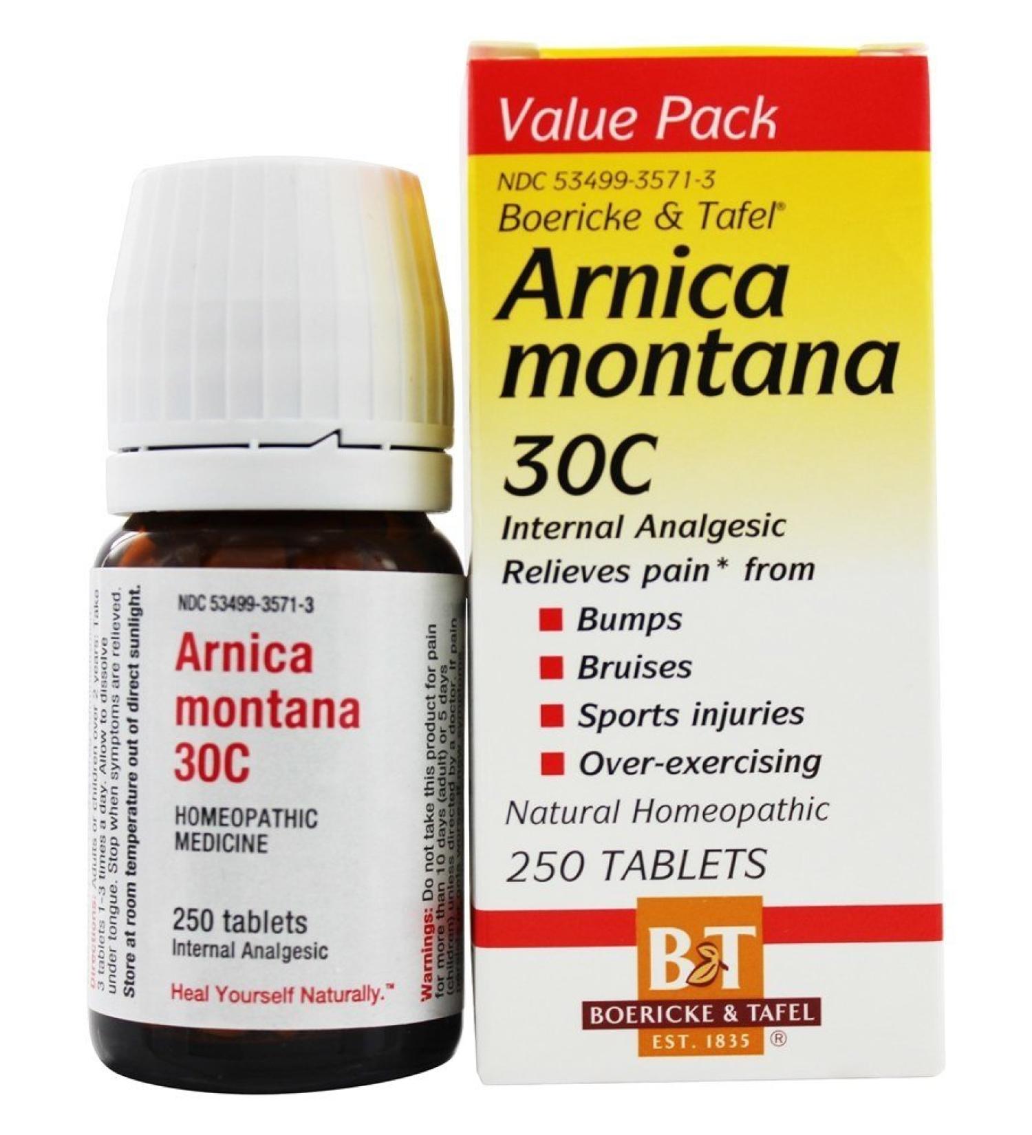 Boericke & Tafel Arnica Montana 30X - 250 Tablets for Pain Relief & Recovery - Buy Online on GoSupps.com