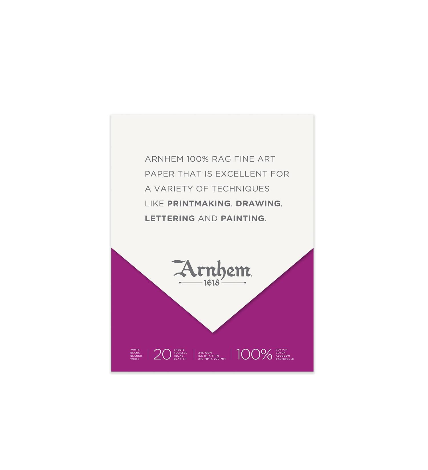 Speedball Arnhem 1618 Printmaking Paper Pad  8.5 X 11  White - Buy Online on GoSupps.com