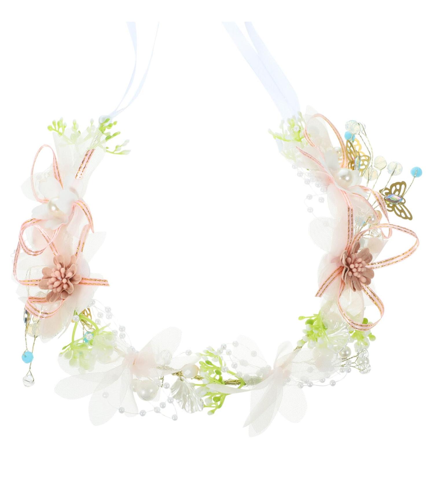 Beaupretty Decor Hair Jewelry Hair Bands Hair Ties Wreath Flower Garland Headbands Floral Headband Flower Headband for Women Flower Headband for Bridal Wedding Metal Hair Accessories Bride - Buy Online on GoSupps.com