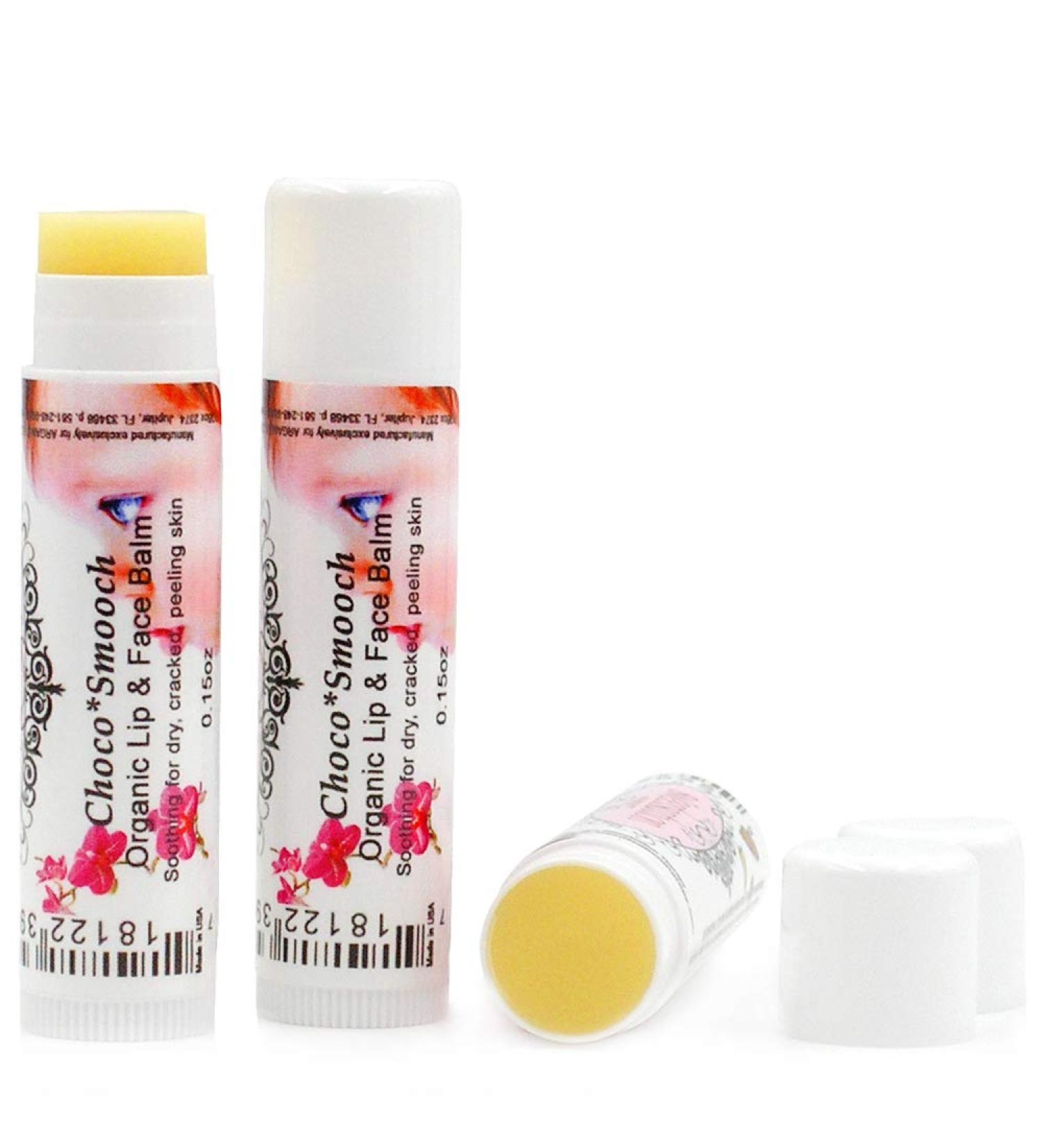 ChocoSmooch Organic Baby Lip & Face Balm Set | Soothing Balm for Dry Irritated Skin | Argan Calendula Avocado & Sea Buckthorn | 3 Pack - Buy Online on GoSupps.com