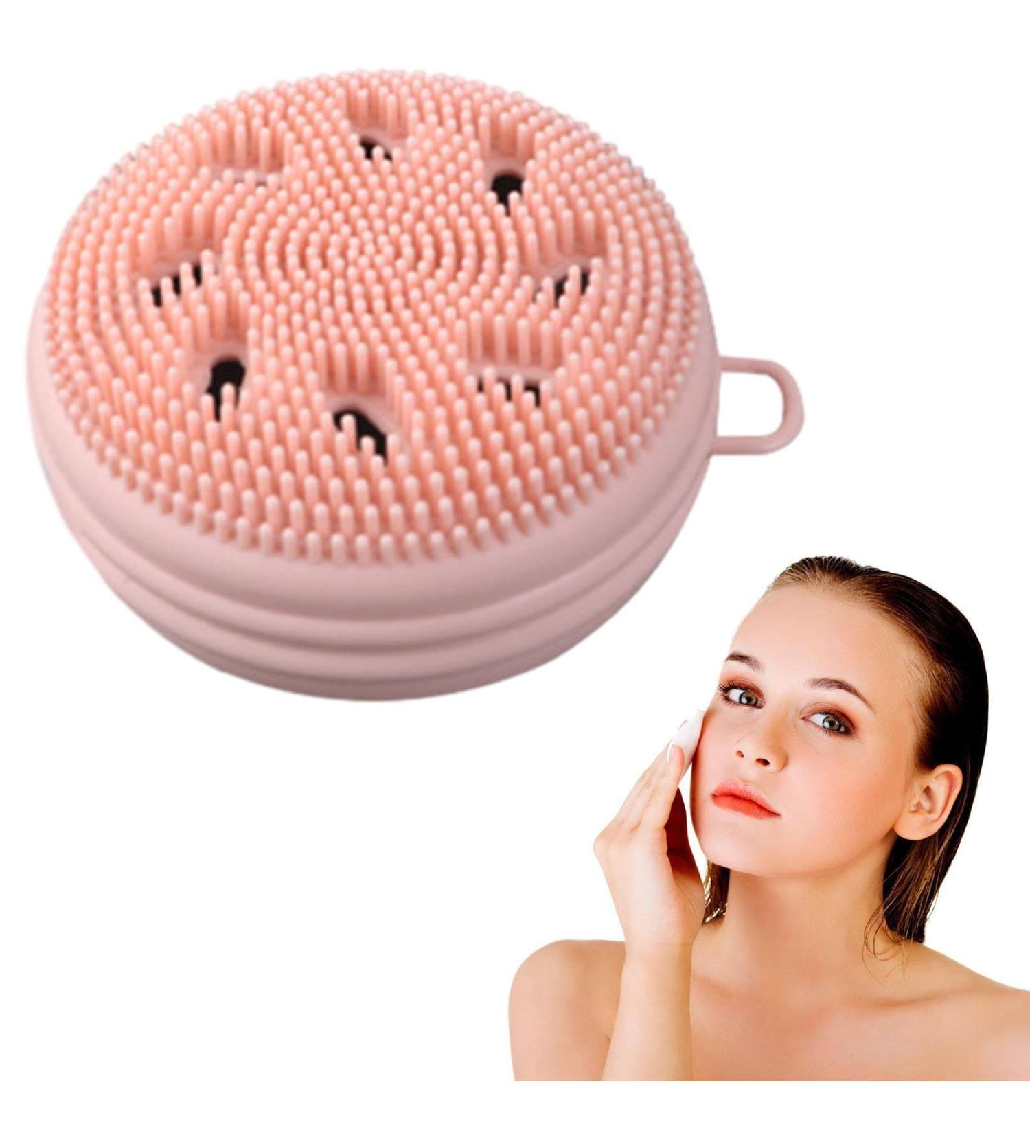 Face Exfoliator Brush | Super Soft Face Scrub Brush with Soft Bristles | Manual Face Wash Scrub for Face Skincare Exfoliator Brush for Cleaning Thaely Pink - Buy Online on GoSupps.com