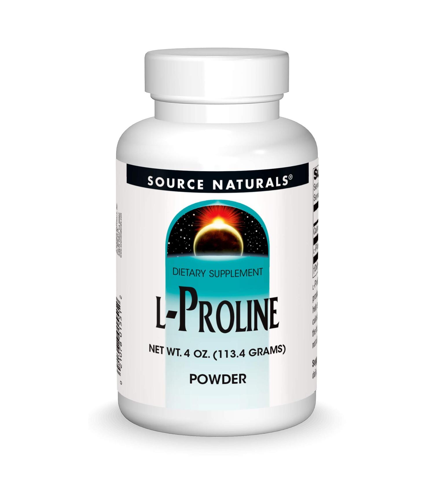 Source Naturals L-Proline Powder 4 oz - Premium Amino Acid Supplement - Buy Online on GoSupps.com