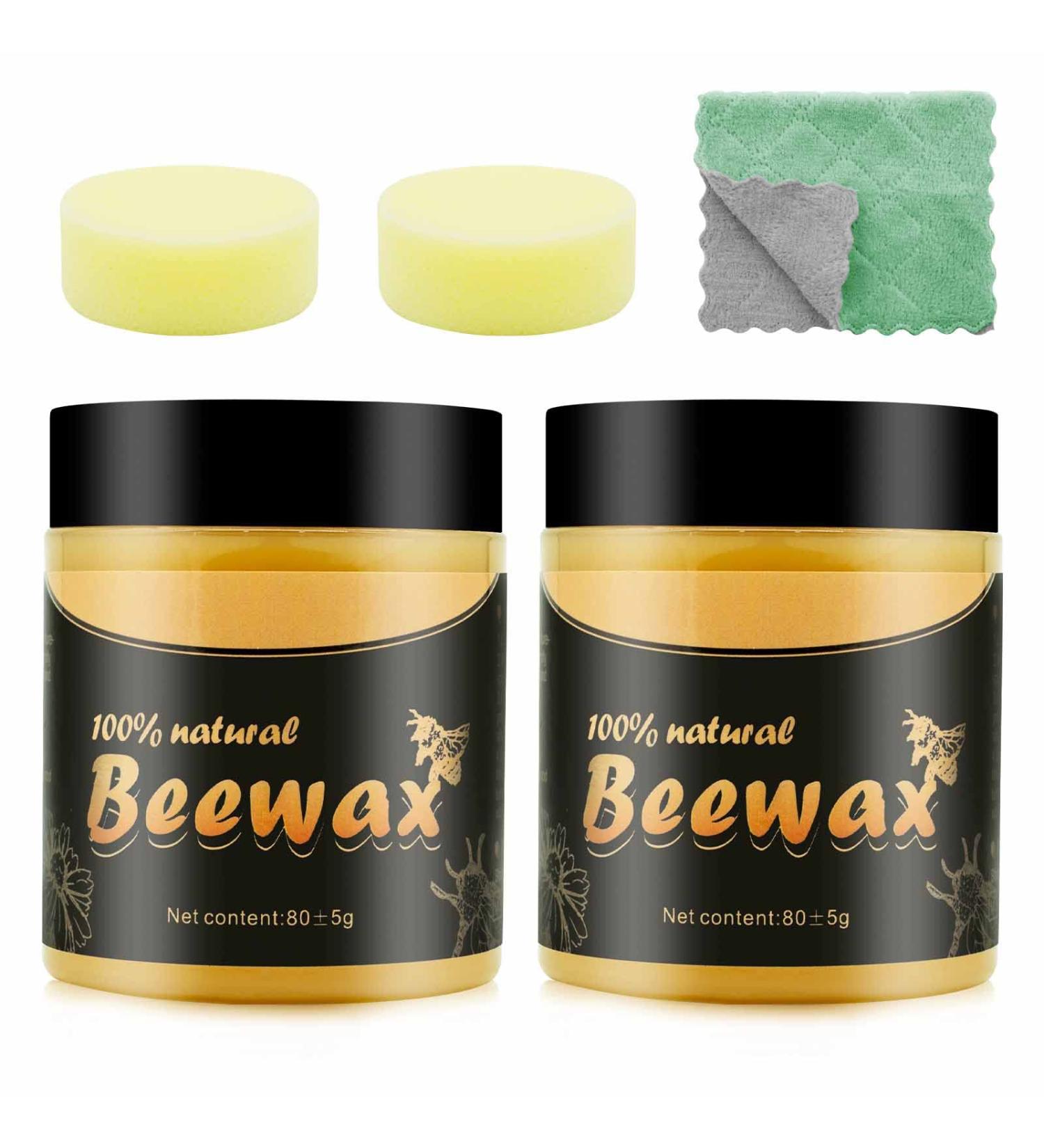 Vouisle Beeswax Polish for Wood Furniture - Household Restorer Wax for Floors, Cabinets, Tables & Chairs - Set of 2 Jars - Buy Online on GoSupps.com