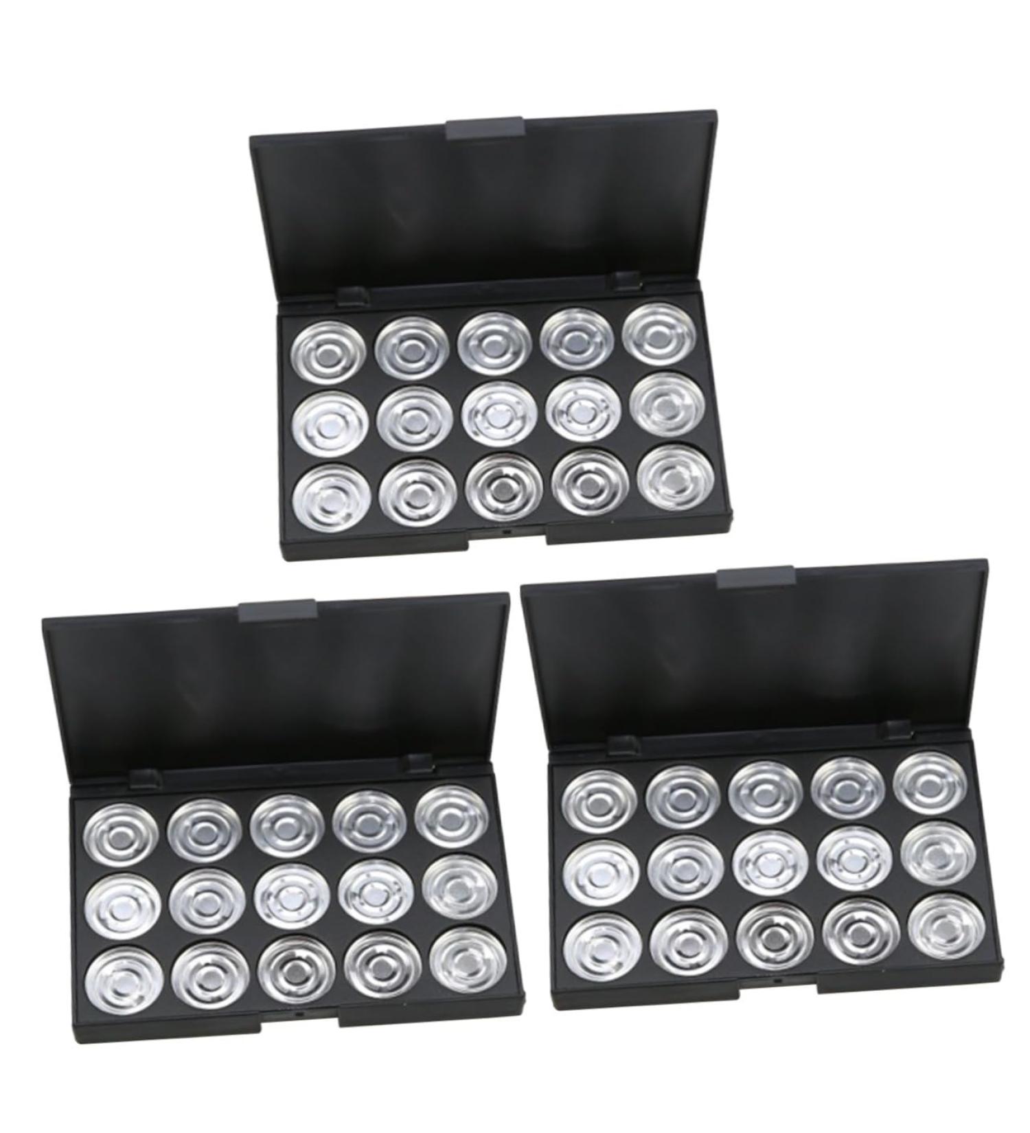 TOVINANNA 3pcs 15 Empty Cosmetic Case Eyeshadow Eye Shadow Travel Makeup Case Make up Kit Concealer - Buy Online on GoSupps.com