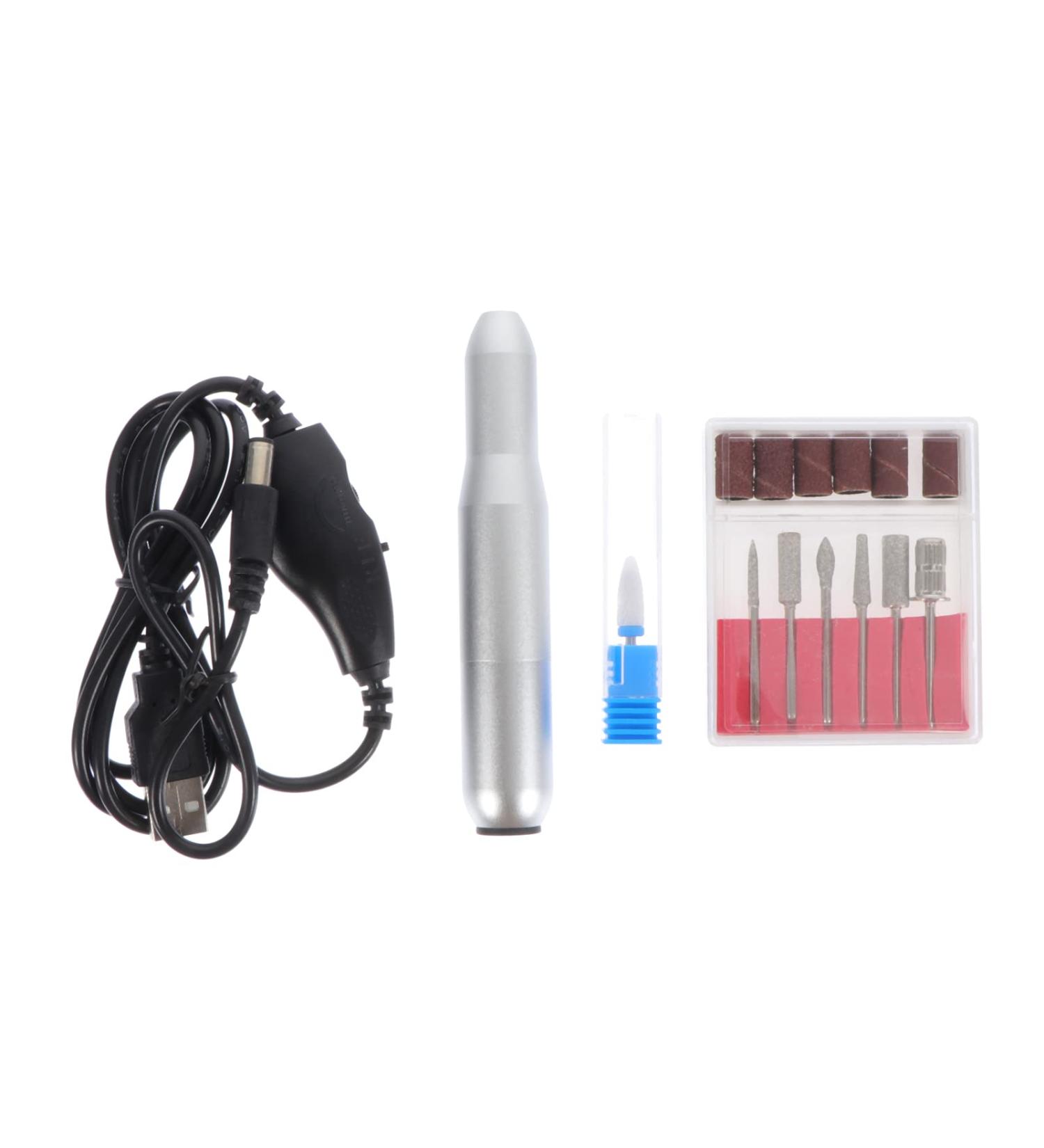 Lurrose 1 Set Nail Polisher Electric Nail File Portable Nail Drill Pedicure Kit Electric Nail Polish Kit Nail Art Kit Pen Pen Style Aluminum Alloy Electric - Buy Online on GoSupps.com
