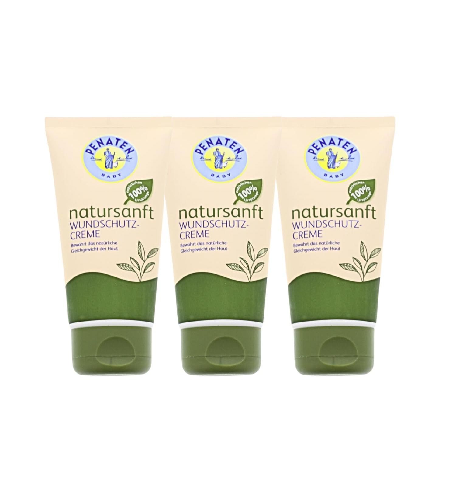 3 x Penaten natursanft Cr me protectrice pour les plaies 75ml chaque sans parfum pour b b Beurre de karit Oxyde de zinc Cire d'abeille