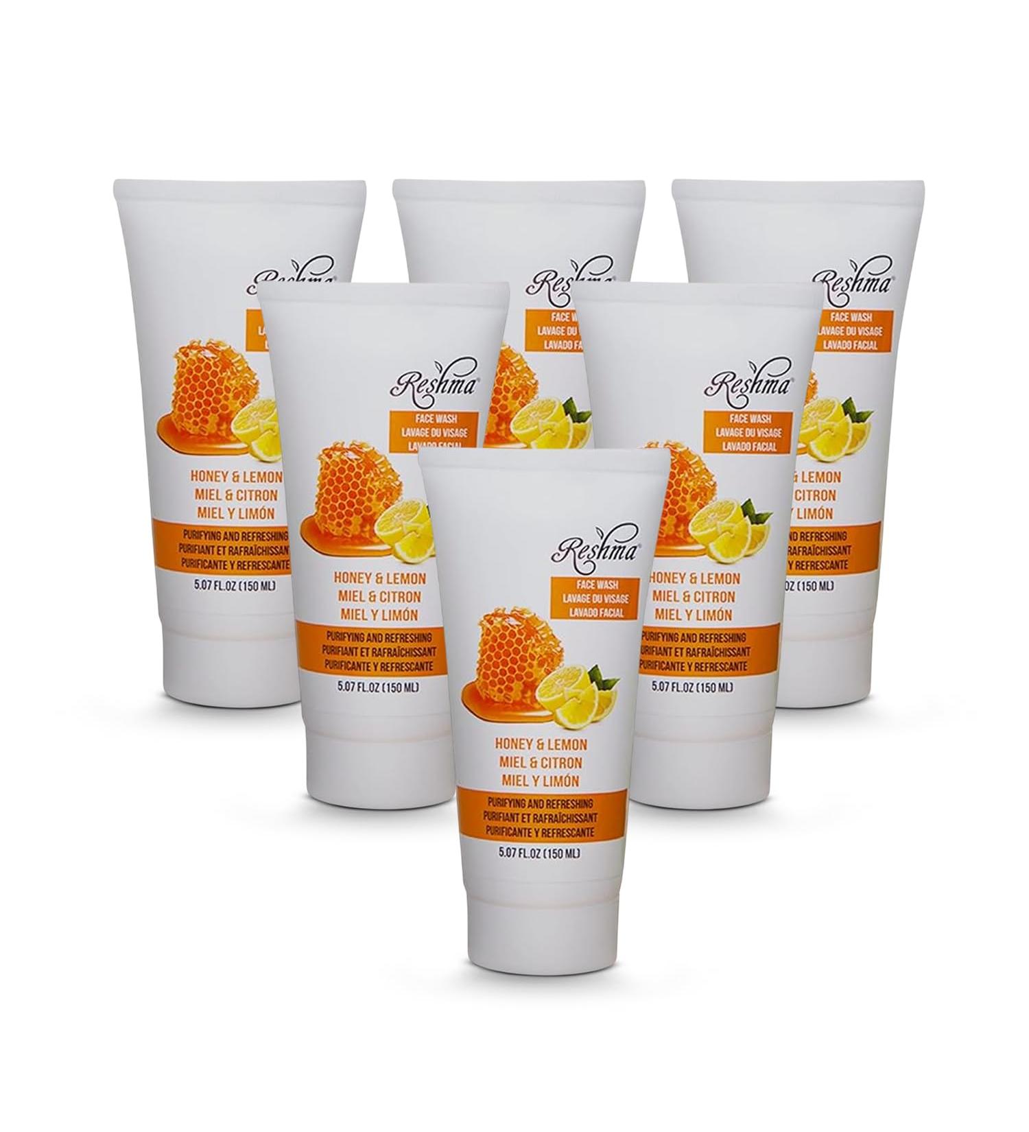 Reshma Beauty Honey & Lemon Face Wash| Cleanser for All Skin Types & Dull Skin | Cleanser for Purifying Deep Cleansing and Brightening | Removes Make Up| For Daily Use - Cruelty Free(Pack of 6) Honey & Lemon 1 Fl Oz (Pack  - Buy Online on GoSupps.com