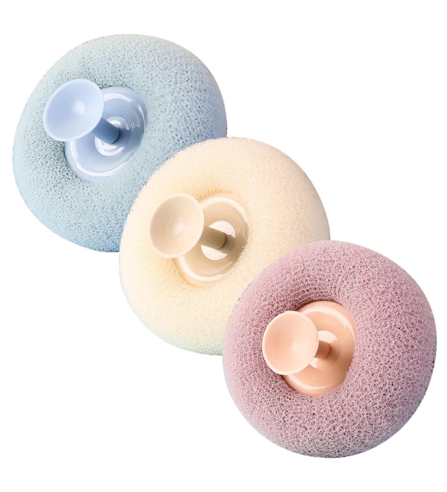Shop Healeved 3pcs Scrubber Bath Sponge & Loofah for Women - Perfect Exfoliating Shower Balls & Puffs for a Revitalizing Bath Experience - Buy Online on GoSupps.com