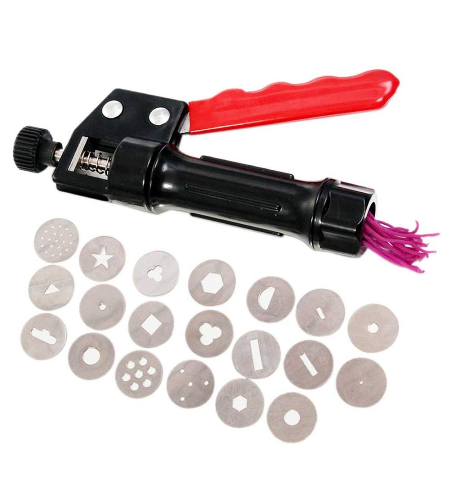 Sugar Paste Extruder with 20 Stainless Steel Nozzles for Cake Decorating - Biscuit Making Tool - Clay Extruder for Ceramics - Buy Online on GoSupps.com