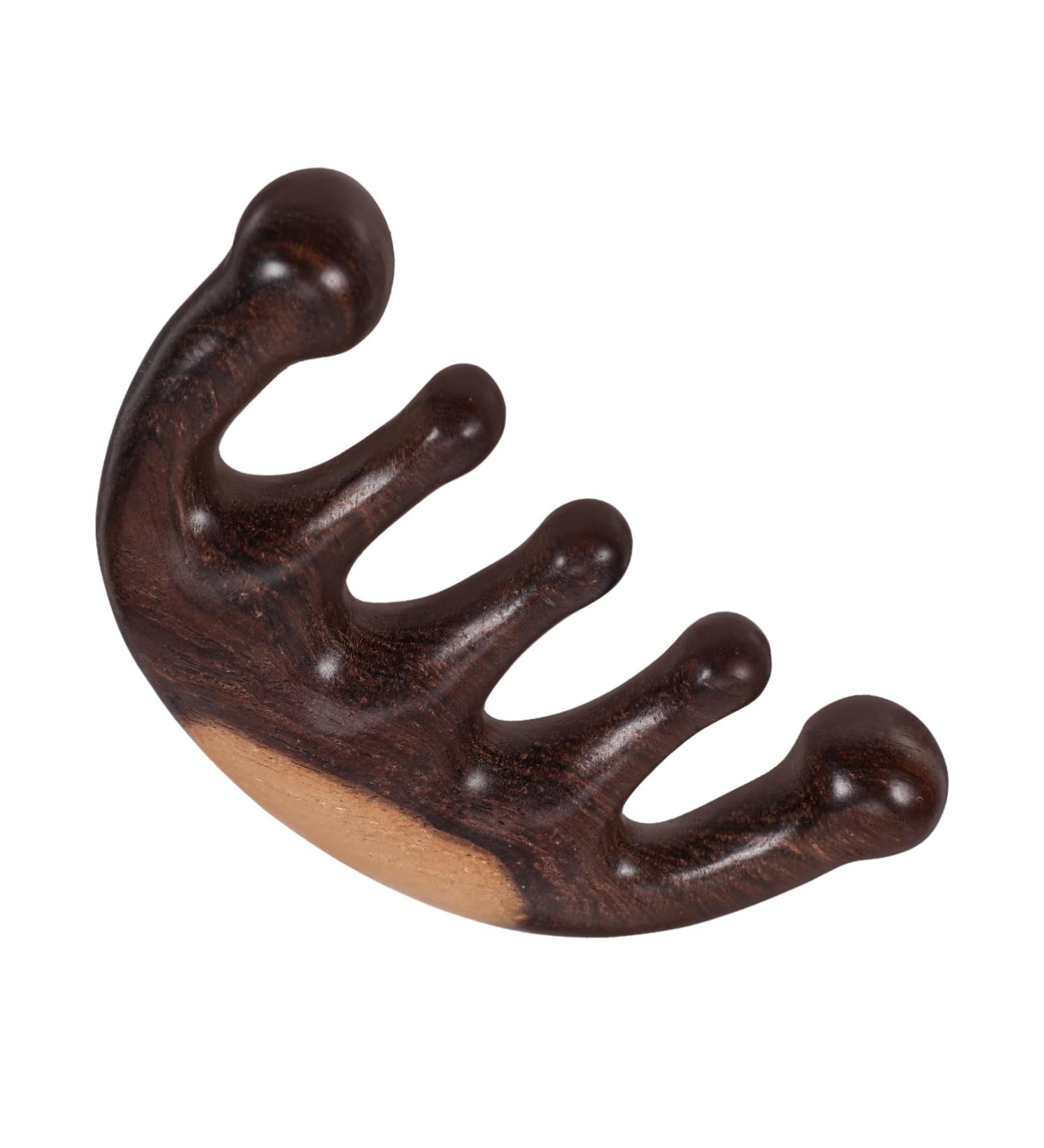 BCOATH Wooden Wide Tooth Comb for Women | Hair Head Massage Tool | Natural Broad Tooth Desangerer | 10.50x5.00cm | Best Massage Tools - Buy Online on GoSupps.com