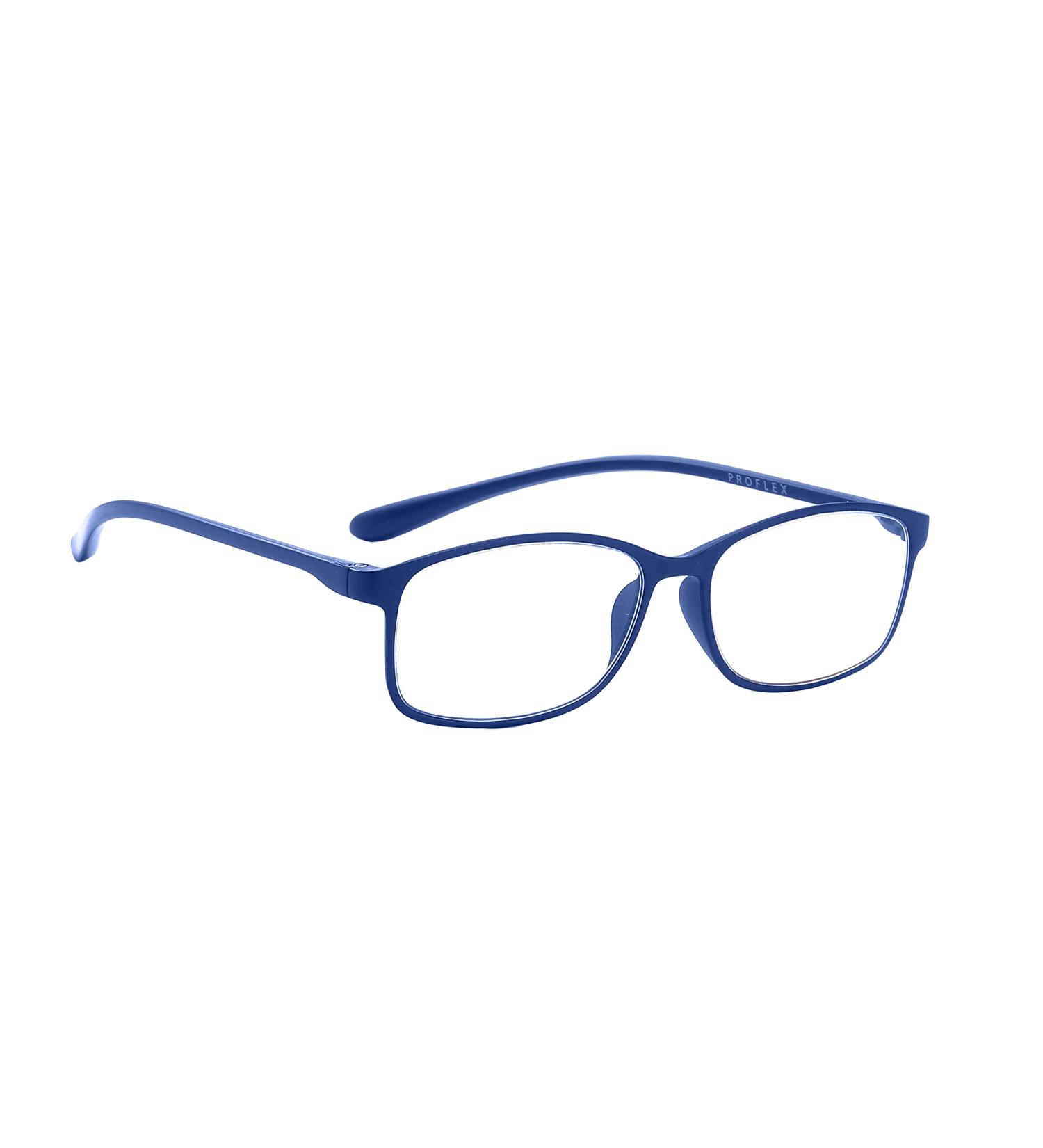 PROFLEX BluOptix Blue Light Blocking Reading Glasses - Scratch Resistant, Lightweight, Flexible - Unisex (Men's + Women's) - Blue 1.0 Dioptres - Buy Online on GoSupps.com