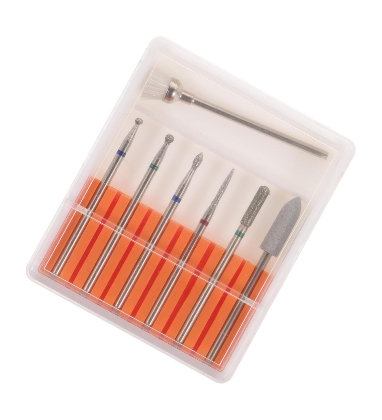 POPETPOP 1set Grinding Head Set Nail Art Drill Bits Xmas Nail Drill Bits Nail Grinding Heads Under Nail Cleaner Tool Rotary Tool Bits Manicure Drill Bit Pedicure Tungsten Steel Head - Buy Online on GoSupps.com