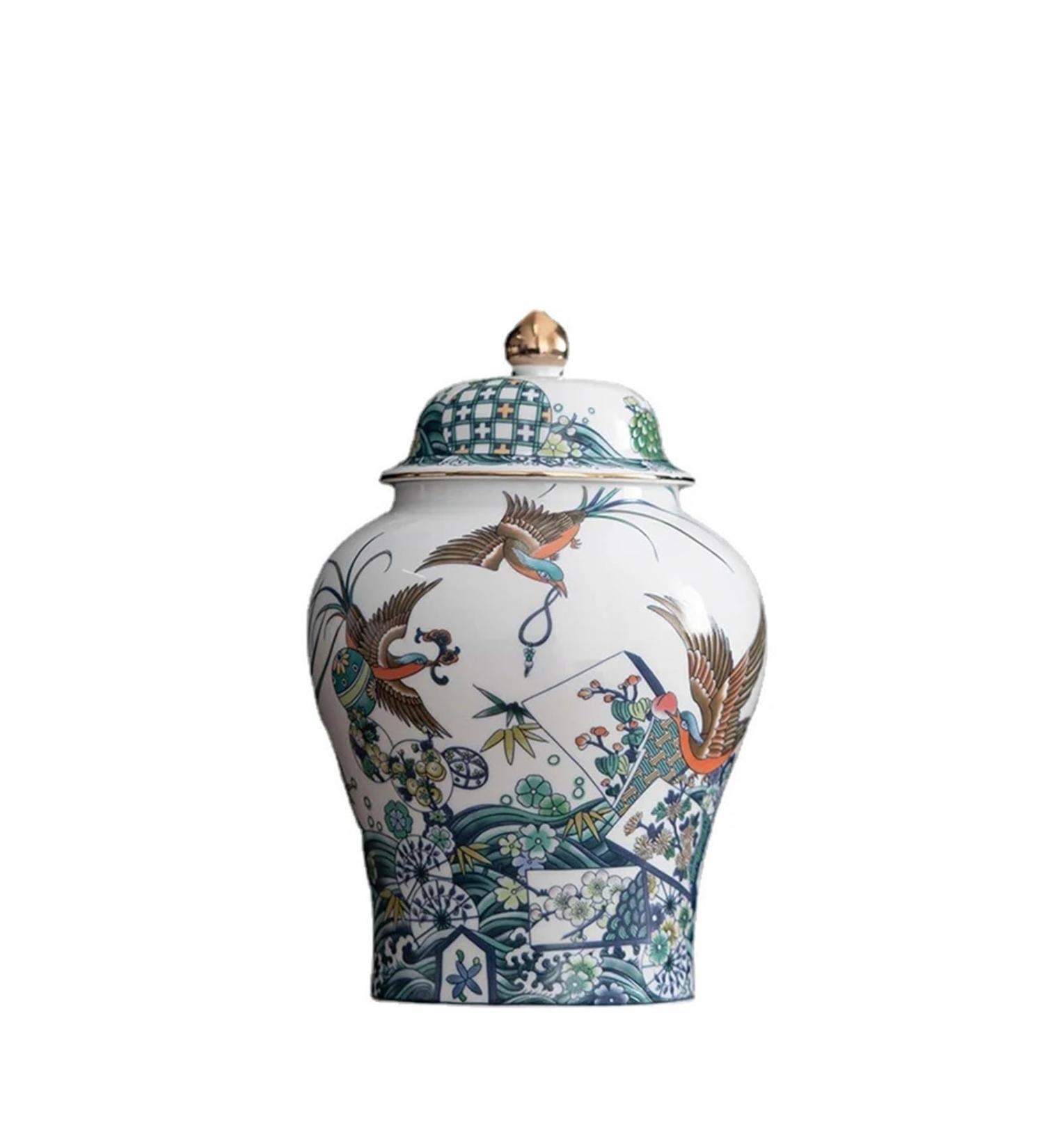 Flower and Bird Ceramic Storage Cans Sealed Tea Cans Exquisite General Cans (Color : M) - Buy Online on GoSupps.com