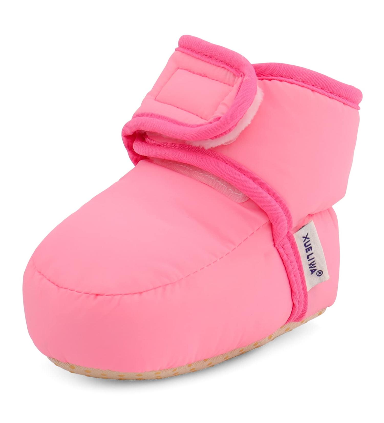 LACOFIA Baby Anti-Slip Soft Sole Winter Boots 0-6 Months Pink - Buy Online on GoSupps.com