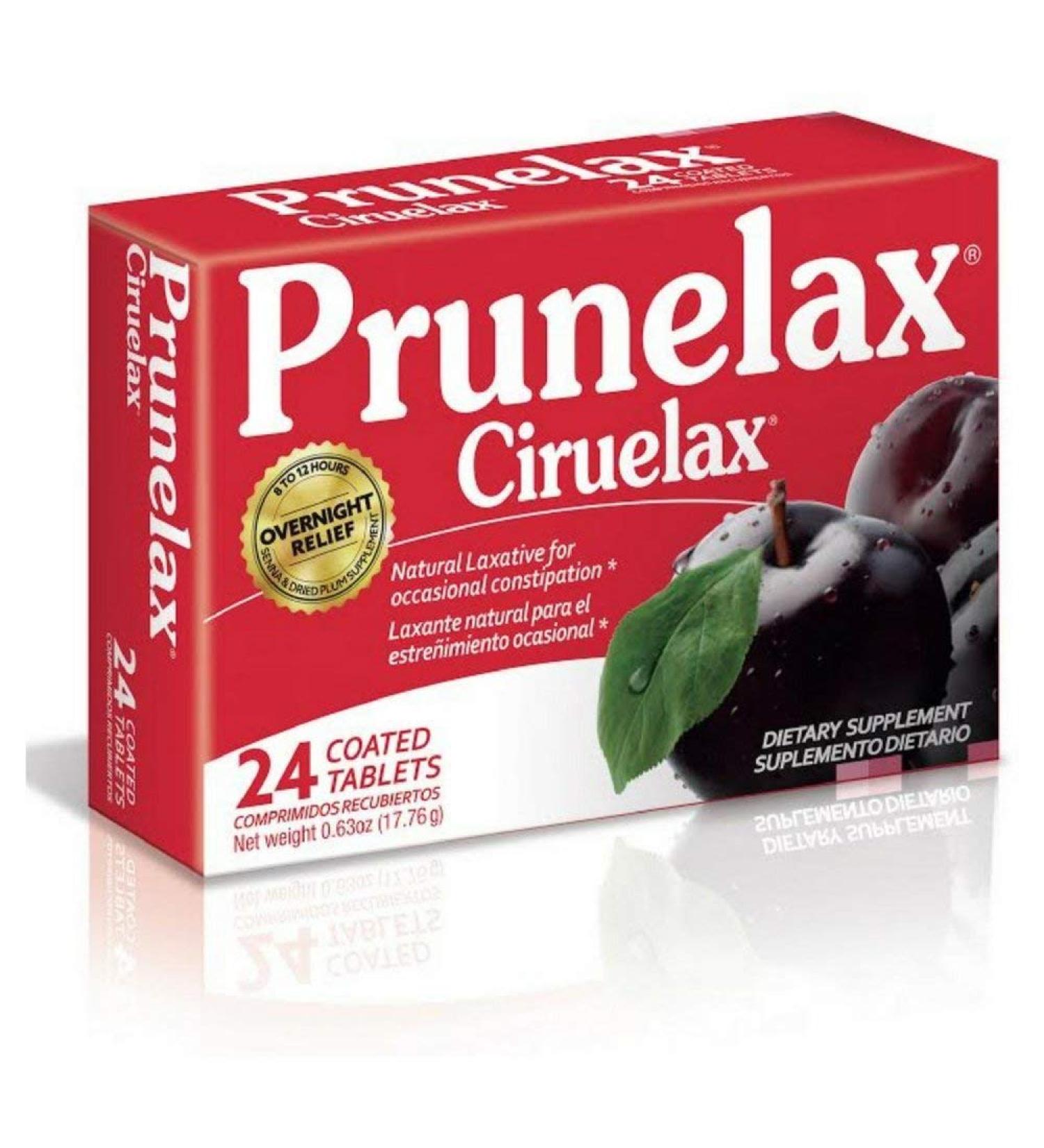 Prunelax Ciruelax Laxative Tablets 24 ea