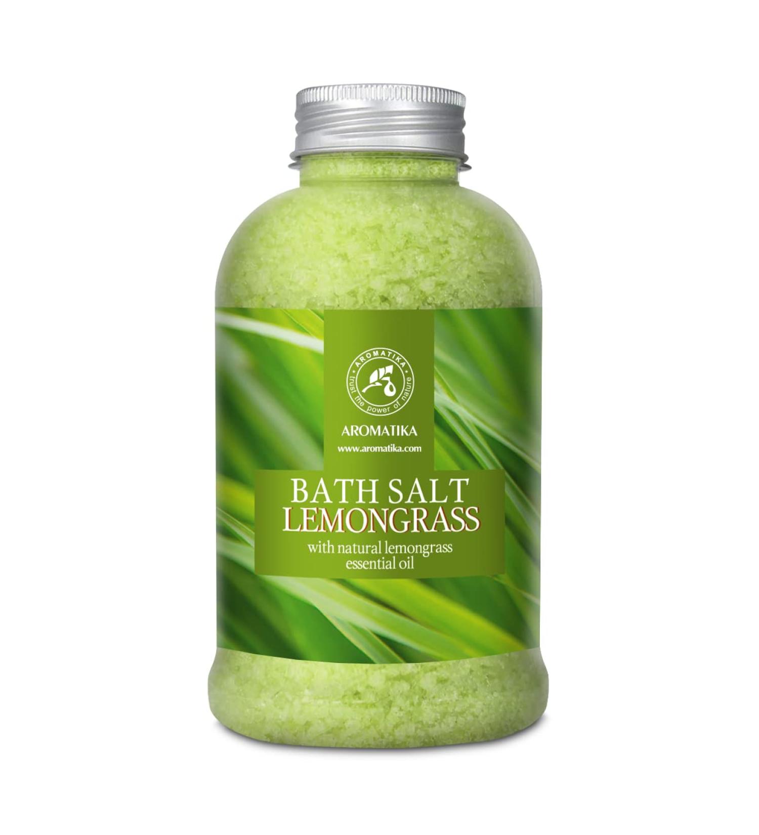 Buy Bathing Salt Lemongrass 600g - Natural Essential Oil for Relaxation Stress Relief & Aromatherapy | Wellness & Beauty Care - Buy Online on GoSupps.com