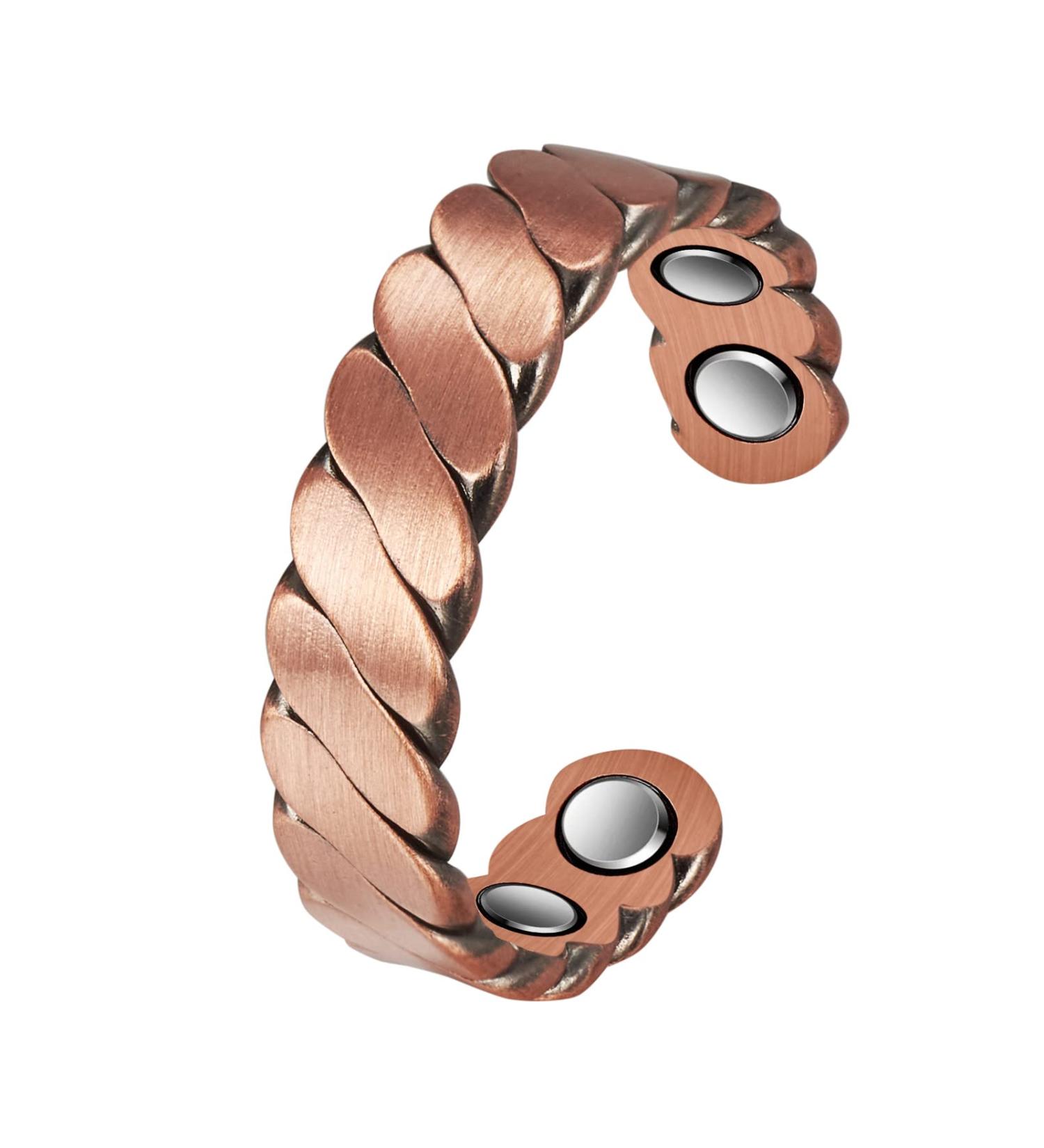Buy Enercoppex Copper Ring for Arthritis Relief - Magnetic Therapy Jewelry Pure Copper 3500 Gauss - Perfect Healthy Gift - Buy Online on GoSupps.com