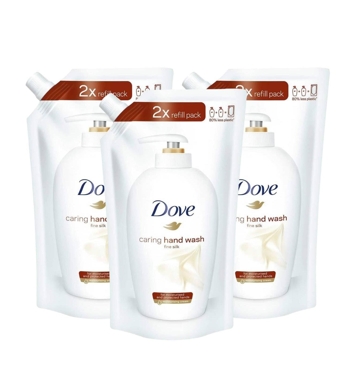  Dove Dove Eco-Recharge Liquid Soap for Hands Body Face Precious Silk 500 ml (3) - Buy Online on GoSupps.com